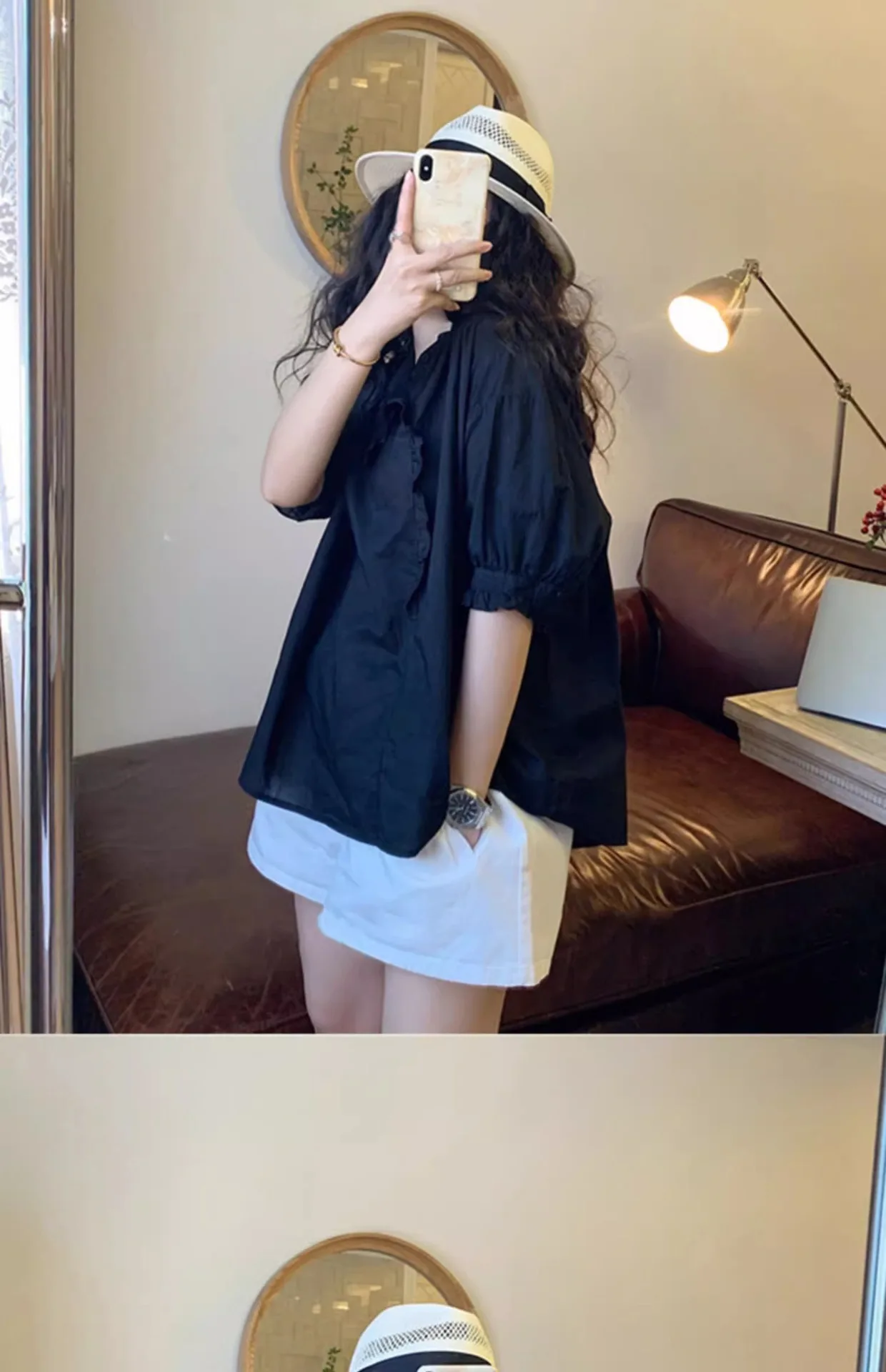 Hot Selling American Retro Spicy Girl White Casual Sports Summer Girl Thin Fit Loose Small Casual Versatile Five Point Shorts