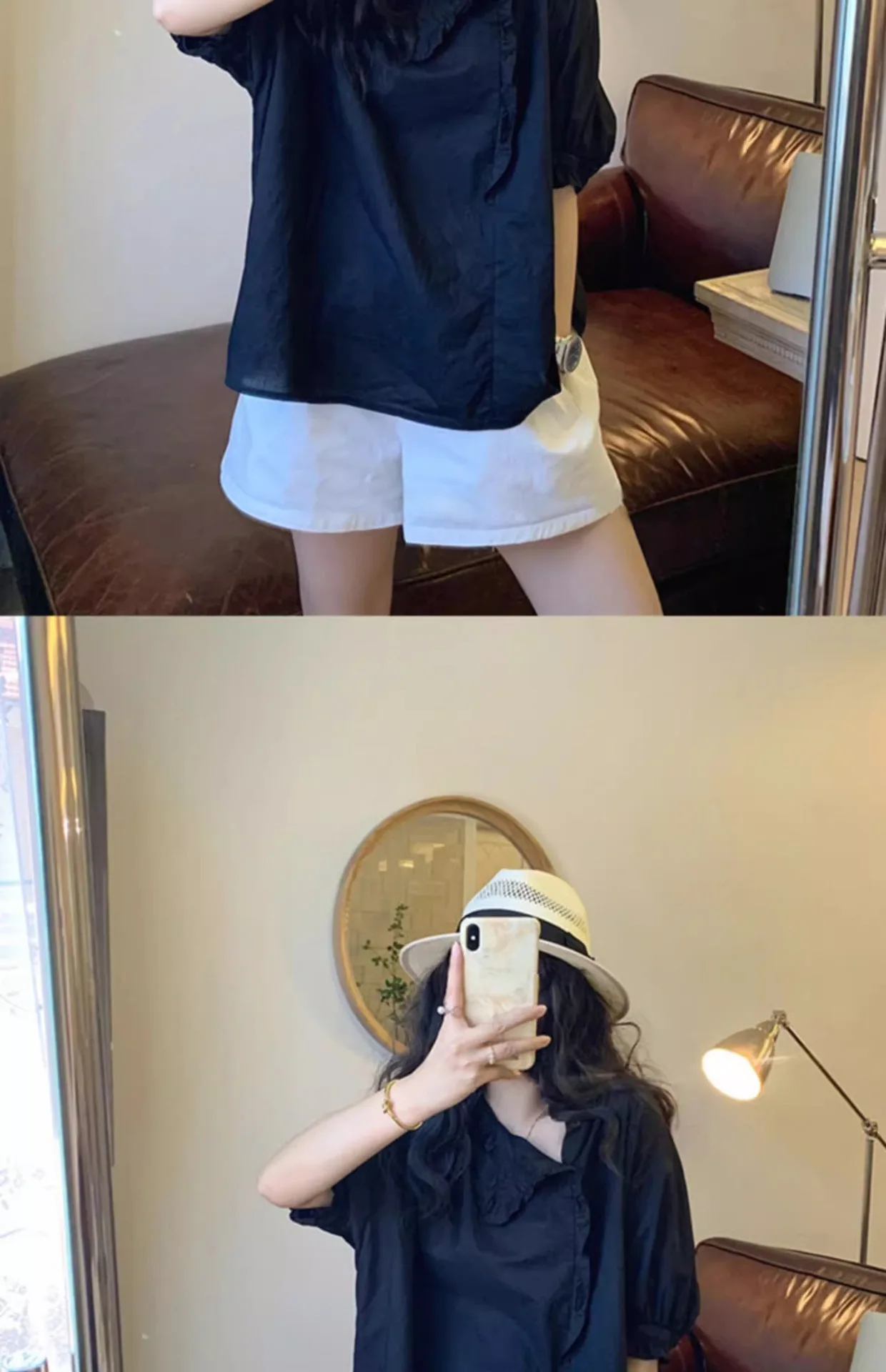 Hot Selling American Retro Spicy Girl White Casual Sports Summer Girl Thin Fit Loose Small Casual Versatile Five Point Shorts