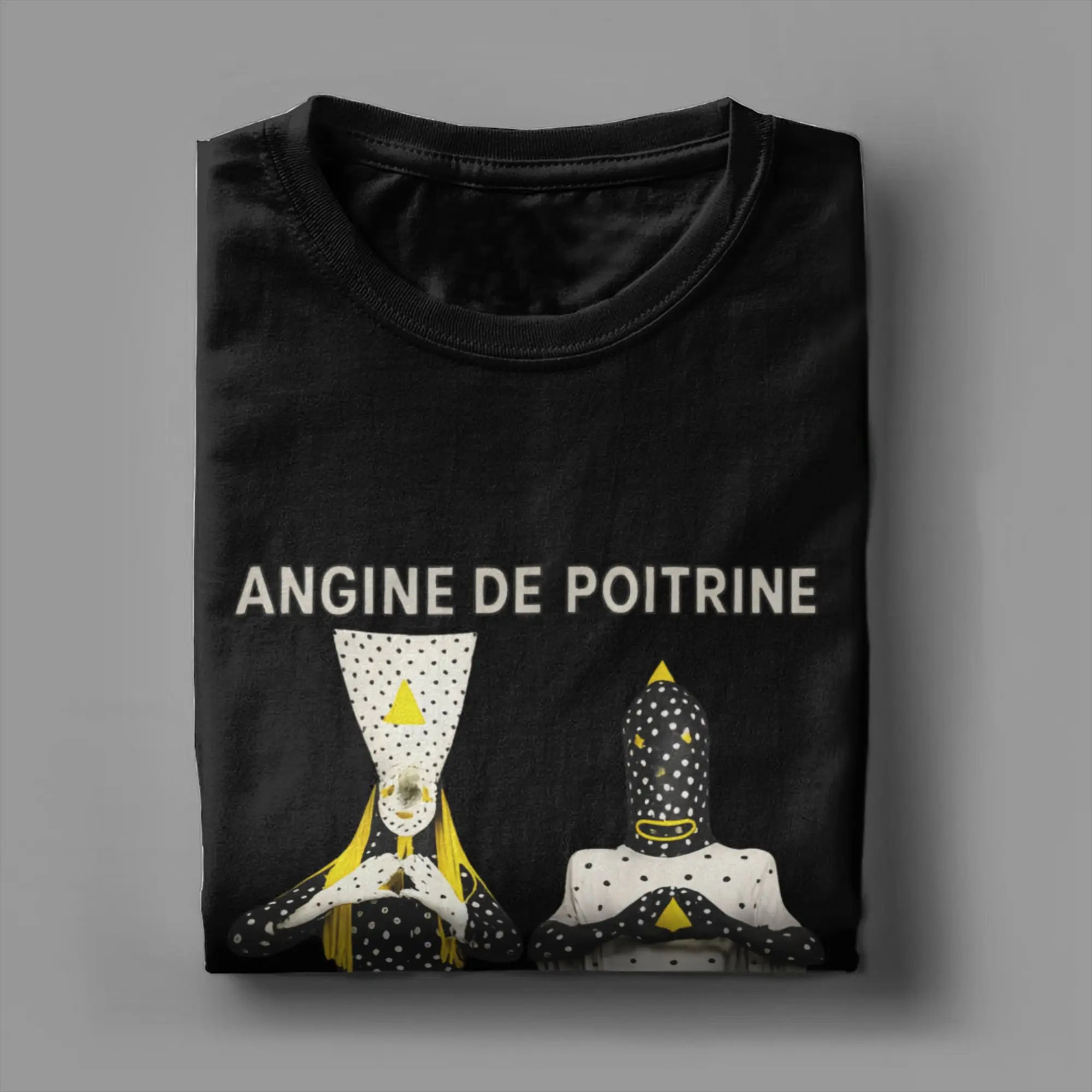 Angine De Poitrine Rock Band Cotton T-Shirt For Men Summer Vintage T Shirts Harajuku Tees Plus Size Cheap Tops