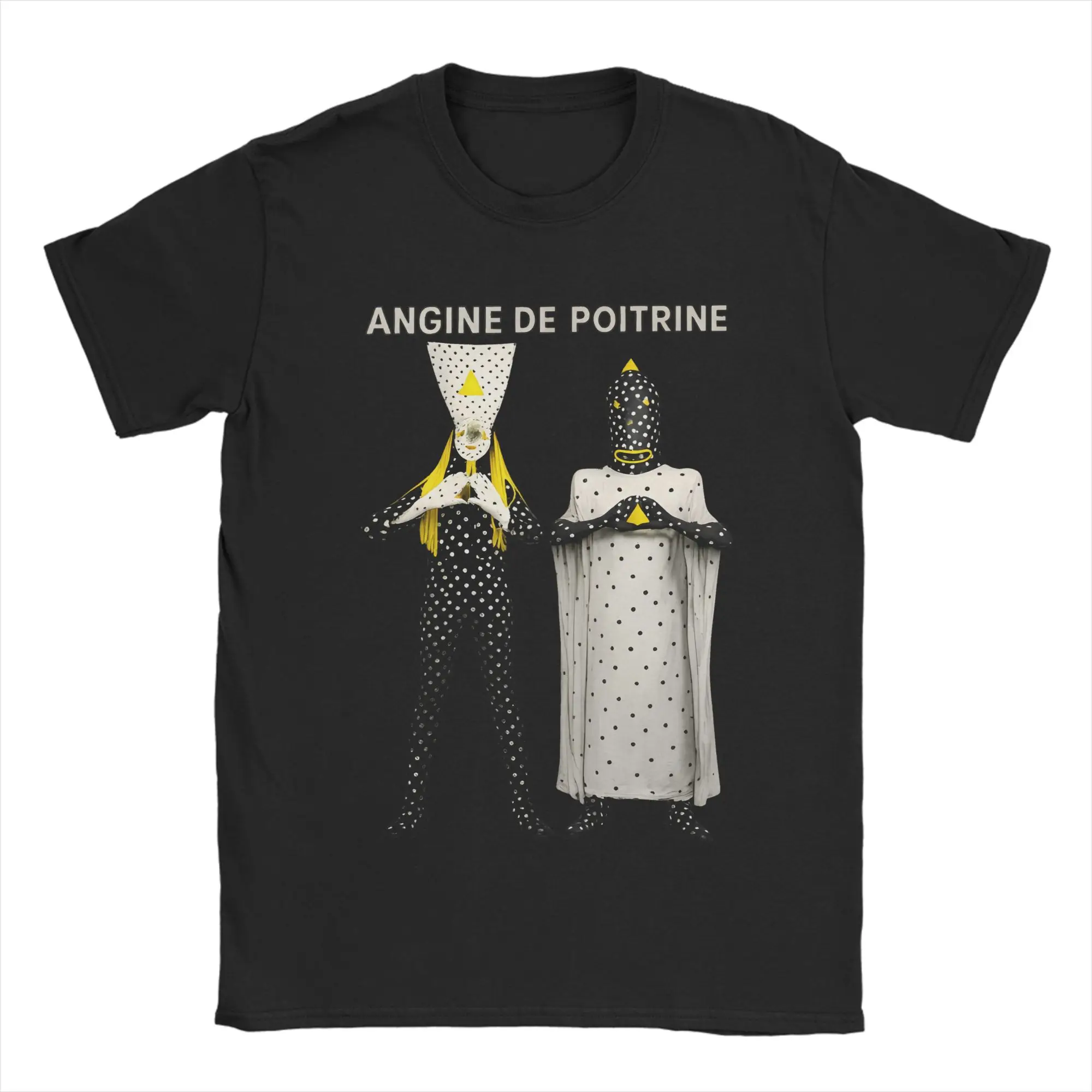 Angine De Poitrine Rock Band Cotton T-Shirt For Men Summer Vintage T Shirts Harajuku Tees Plus Size Cheap Tops