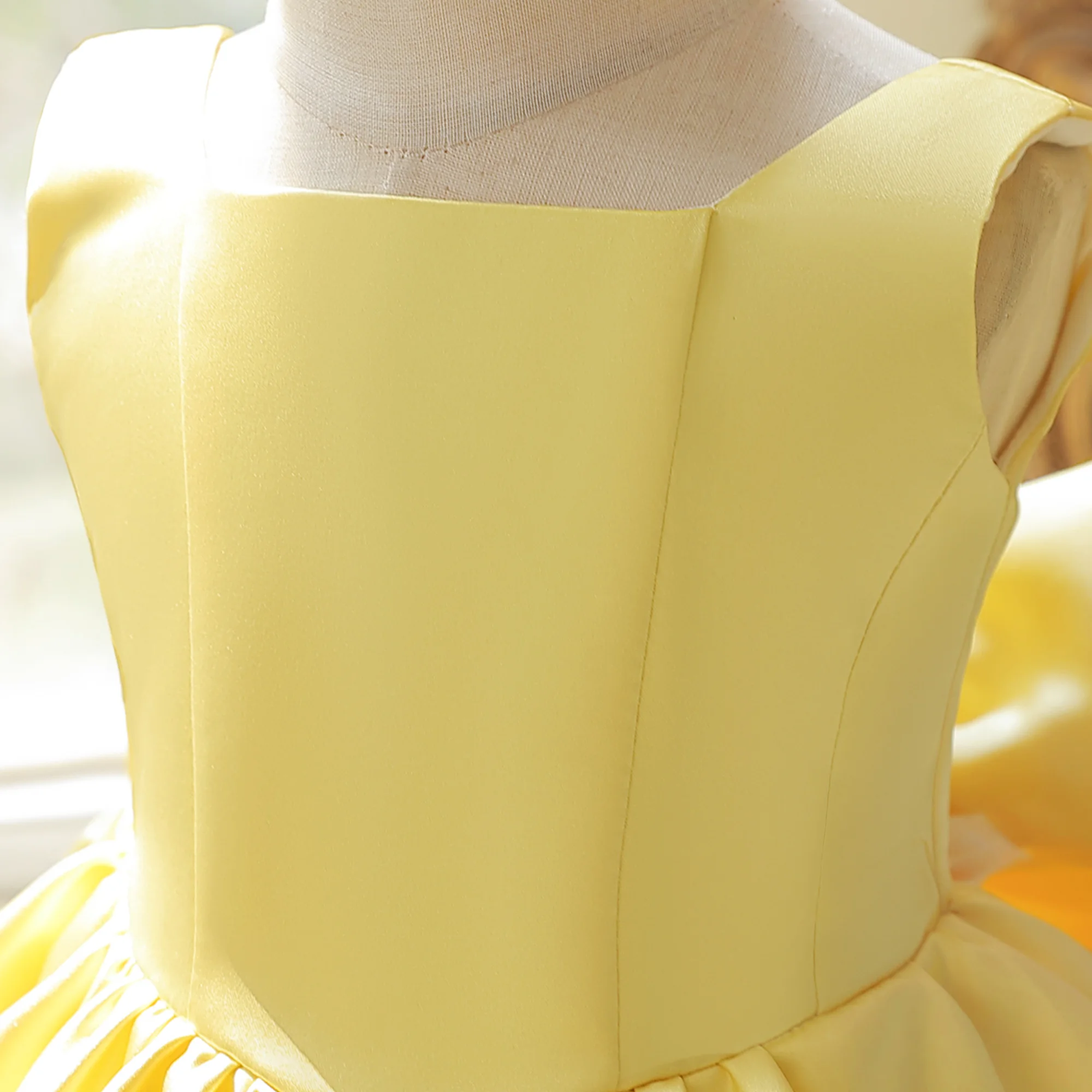 Toddler Flower Bud Party Baptism Baby Girls Dress Elegant 1st Birthday Wedding Princess Prom Dress Girl Bridesmaid Evening Gown