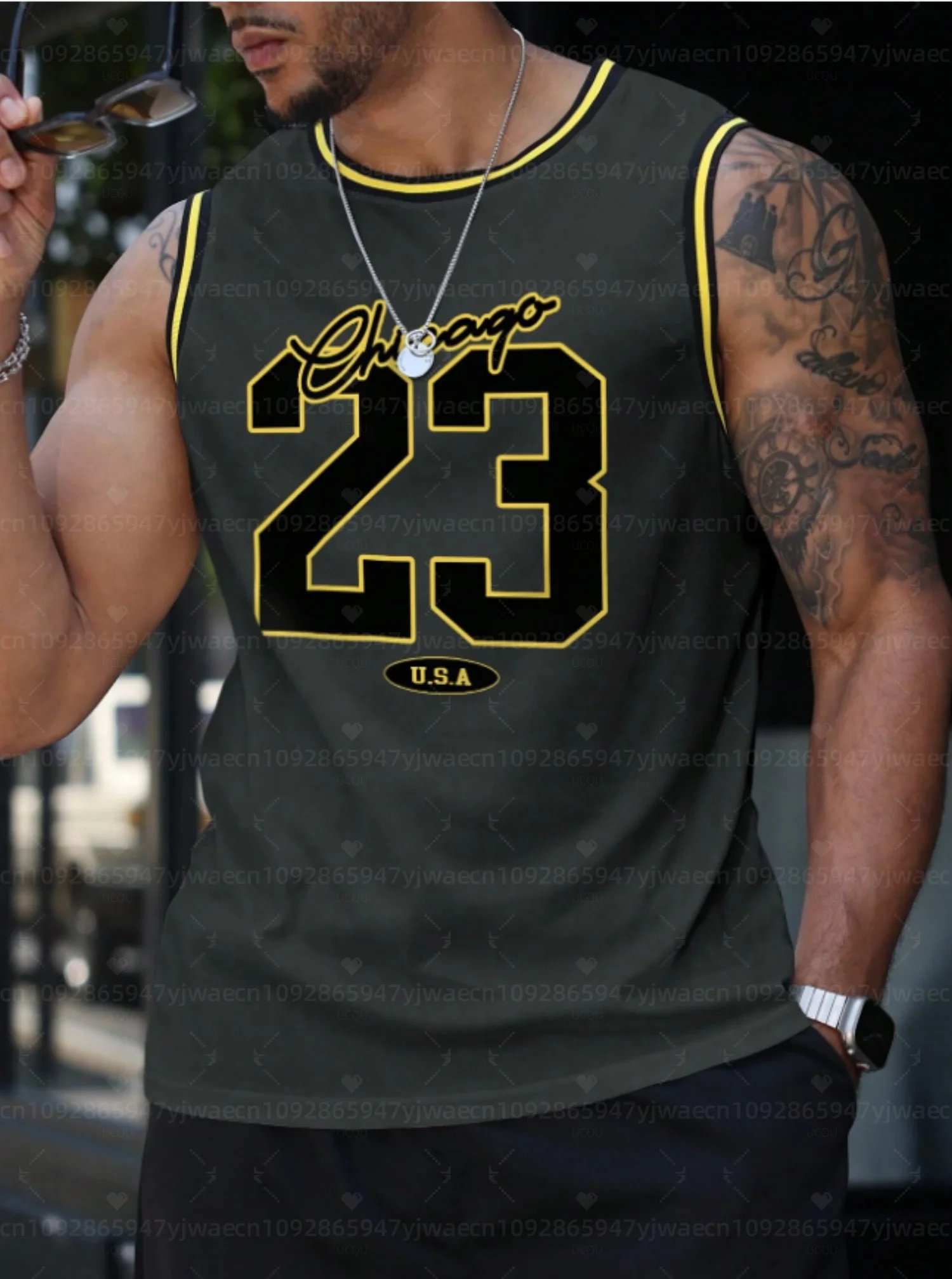 2026 Summer Men's Women Chicago No.23 Graphic Tank Top Sleeveless Basketball Jersey Vest Men Round Neck Sports Gym Vest