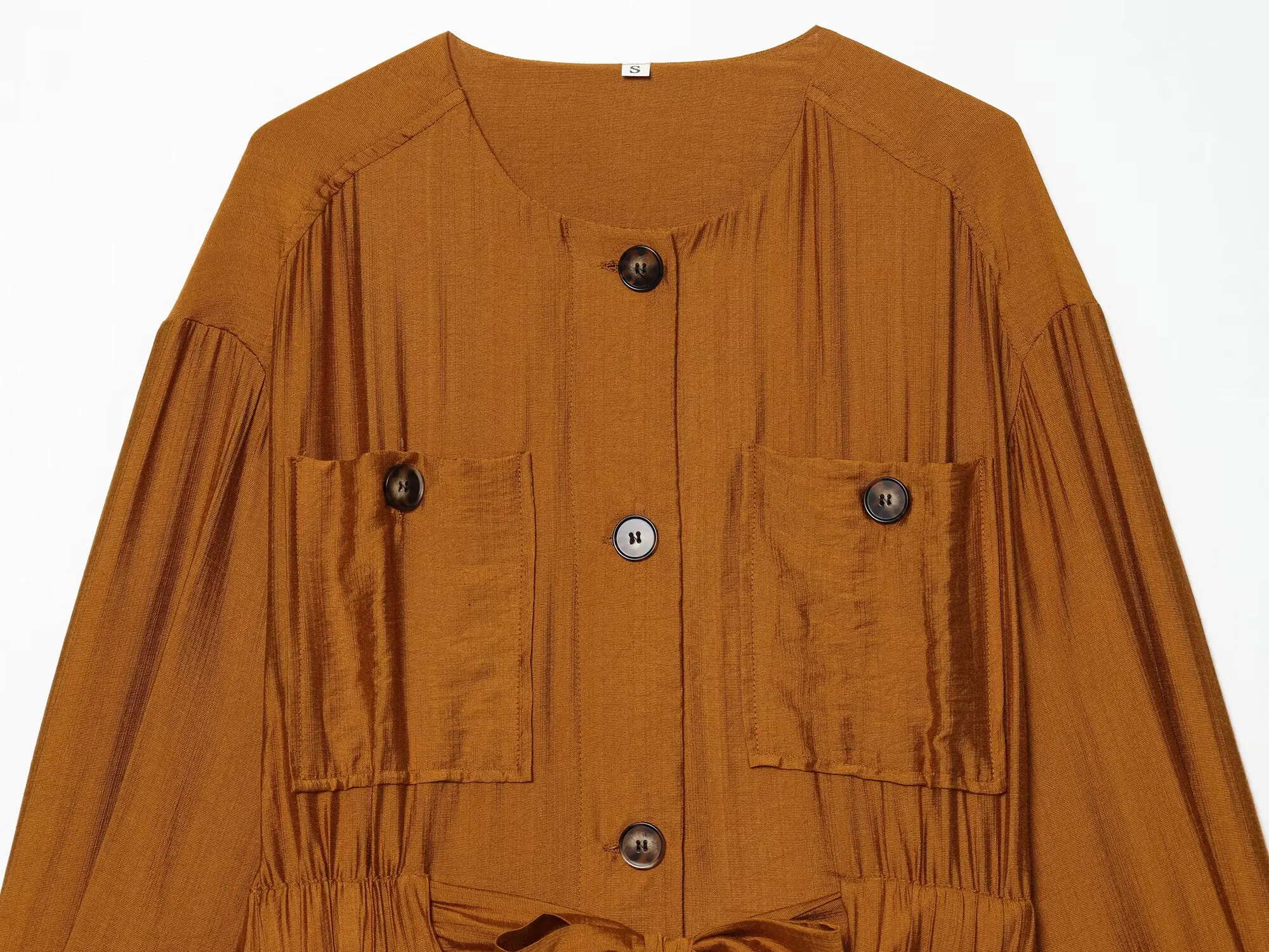 TFMLN Fashion Casual Pocket Shirt Pant Set For Ladies Solid Color Long Sleeve Jacket With Belt Spring Autumn Safari Style Set