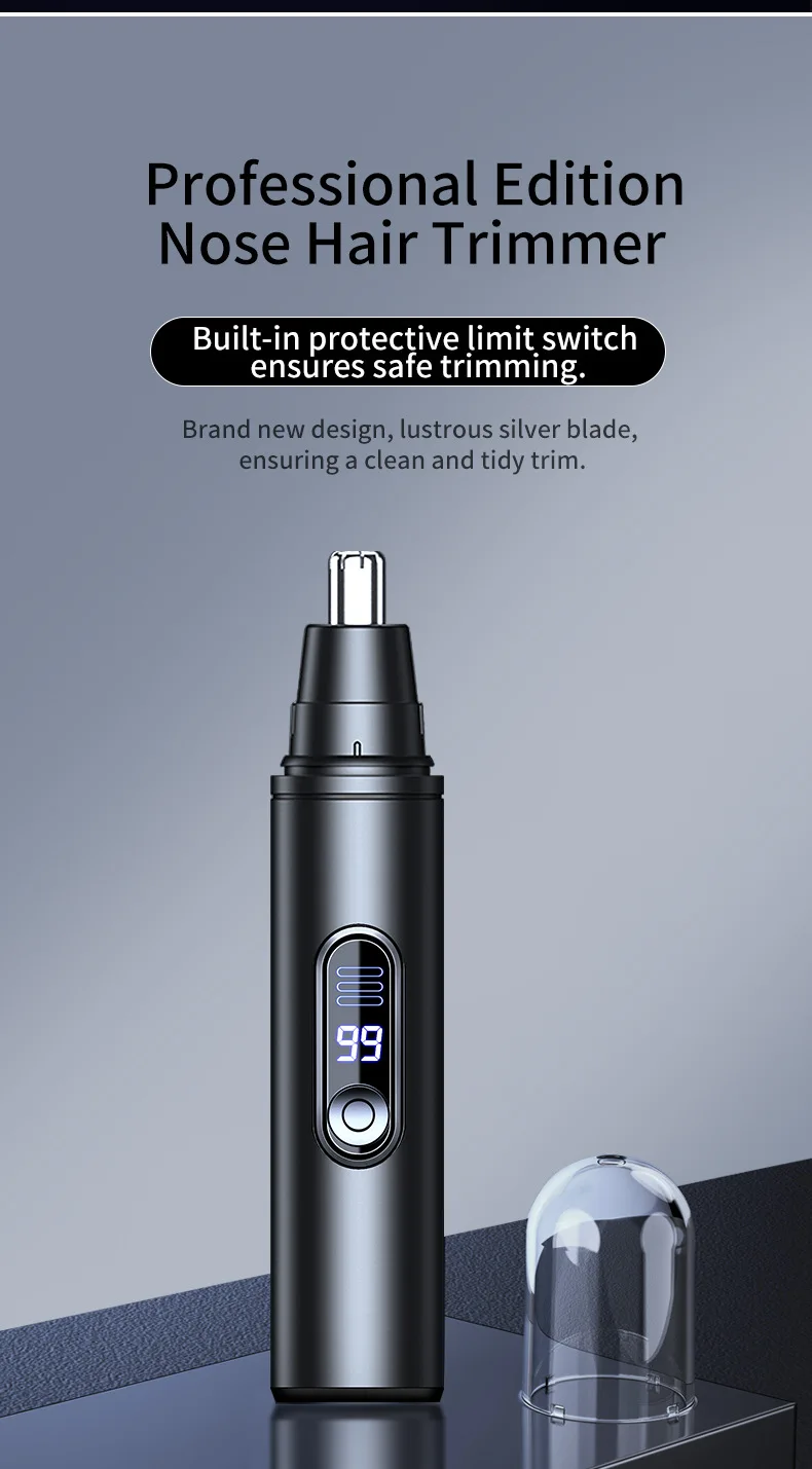 Mini Pocket Nose Hair Trimmer Painless Clipper Nose Ears Hair Eyebrow Waterproof Portable Trimmer For Men Women