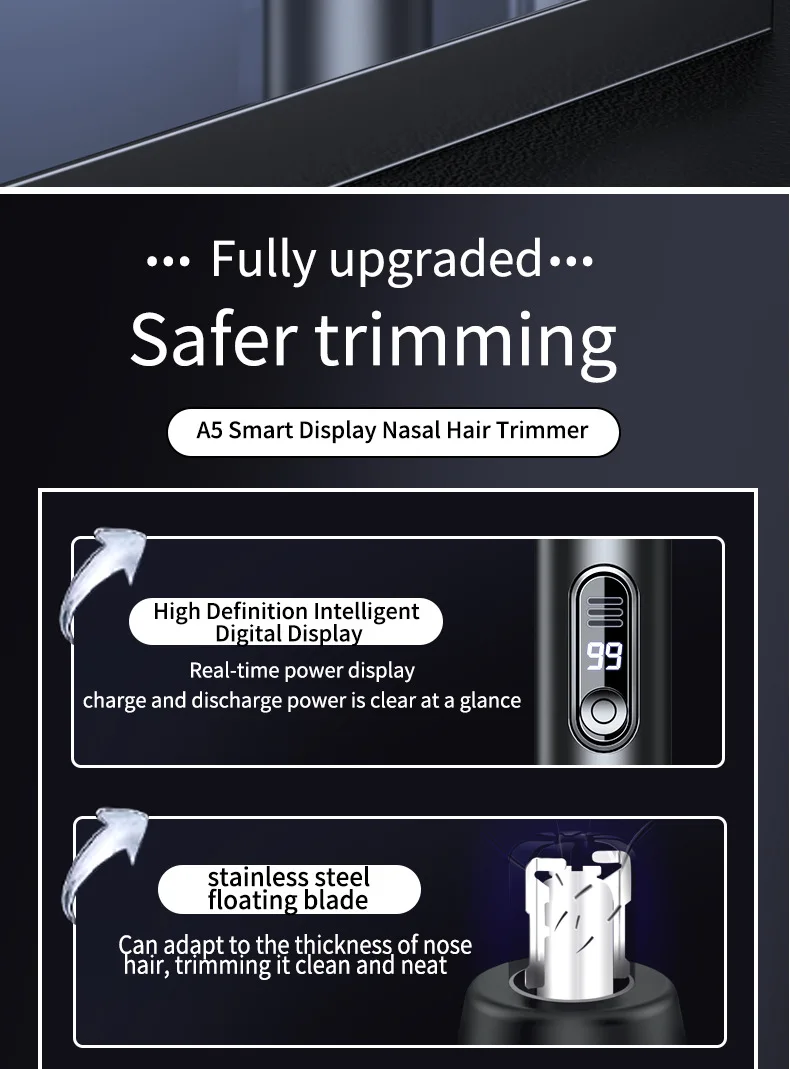 Mini Pocket Nose Hair Trimmer Painless Clipper Nose Ears Hair Eyebrow Waterproof Portable Trimmer For Men Women