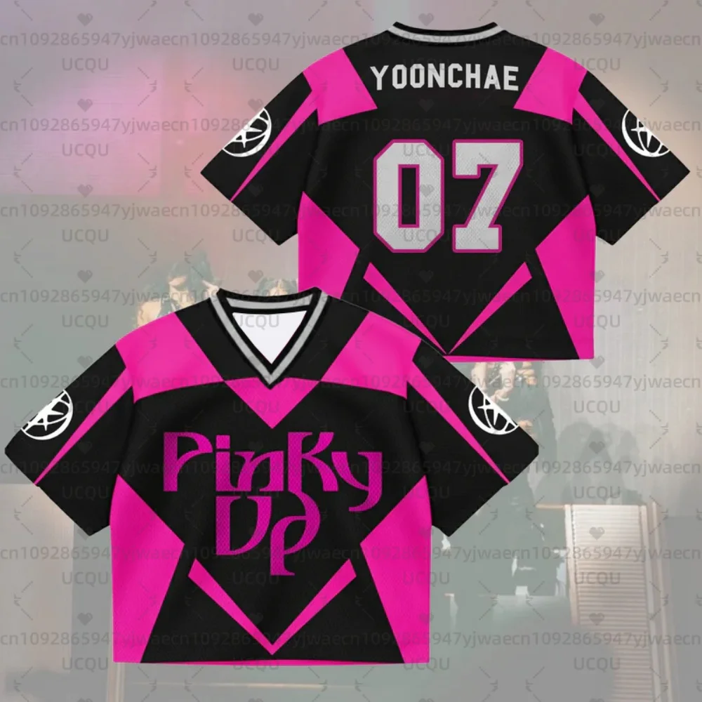 Summer Katseye New Single Pinky Up Jersey Gifts For Fans Men's Women's Concert Outfit Fans Gift Short Sleeve Casual T-shirt Tops