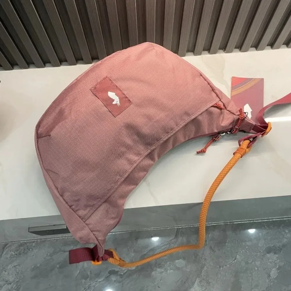 2026 women's nylon crossbody shoulder bag with contrasting color design, dumpling bag, simple and lightweight