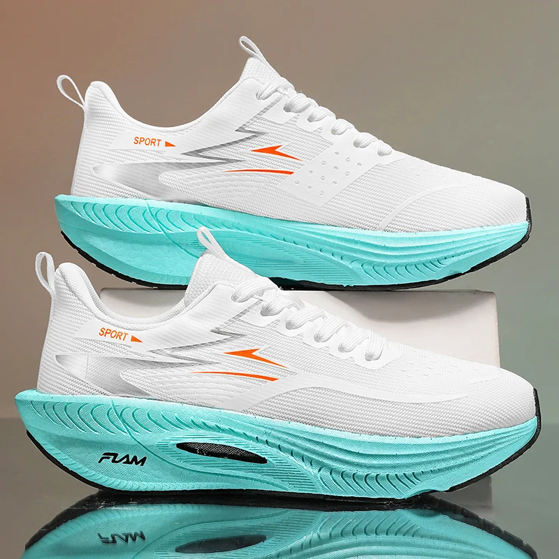 Sneakers Men Running Shoes Anti-slip Cushioned Comfortable Racing Carbon Plate Training Mesh Tennis Shoes Casual for Women 2026