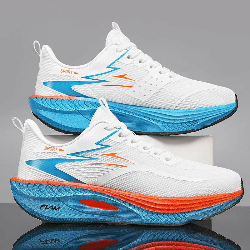 Sneakers Men Running Shoes Anti-slip Cushioned Comfortable Racing Carbon Plate Training Mesh Tennis Shoes Casual for Women 2026