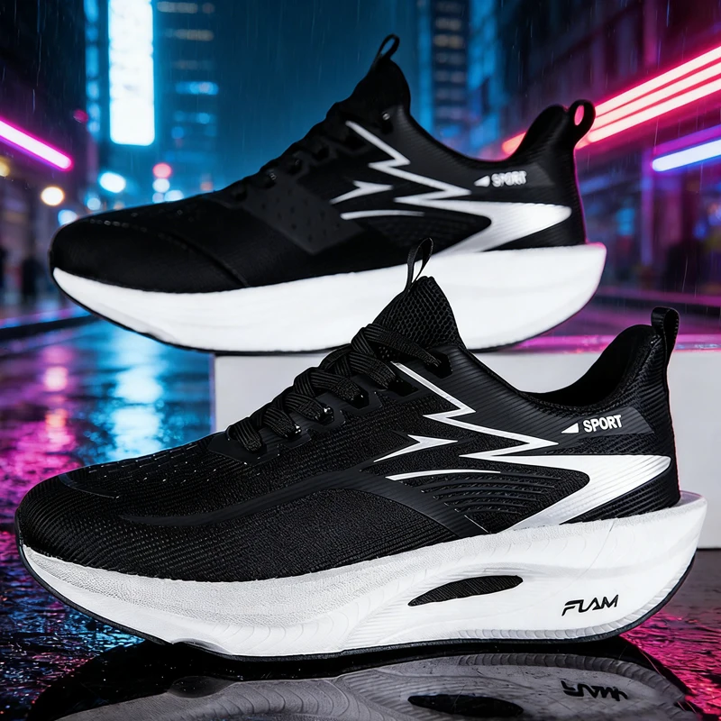 Sneakers Men Running Shoes Anti-slip Cushioned Comfortable Racing Carbon Plate Training Mesh Tennis Shoes Casual for Women 2026