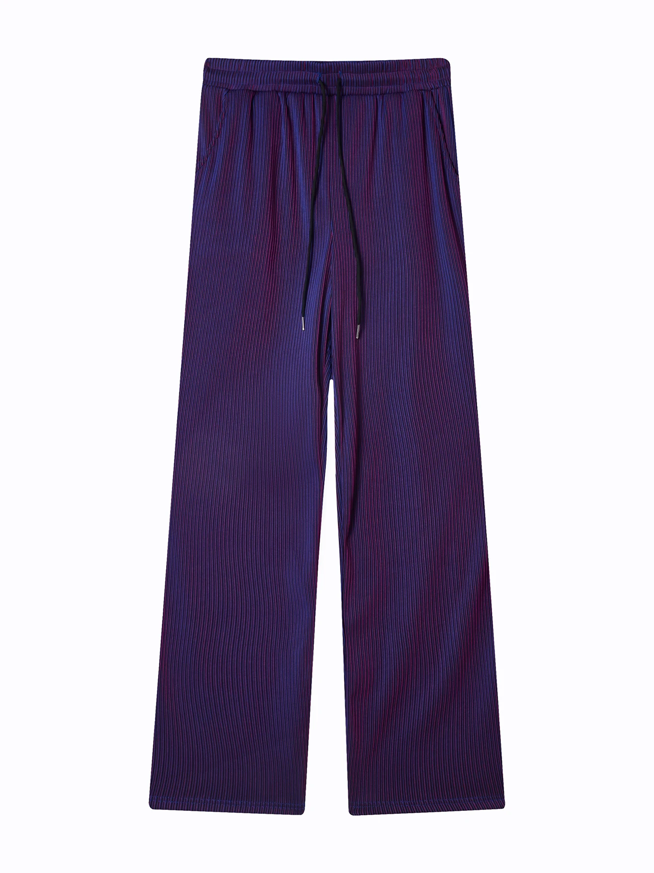 2026 Hot Sale Men's Textured Gradient Pleated Pants Elastic Waist Baggy Trousers For Streetwear