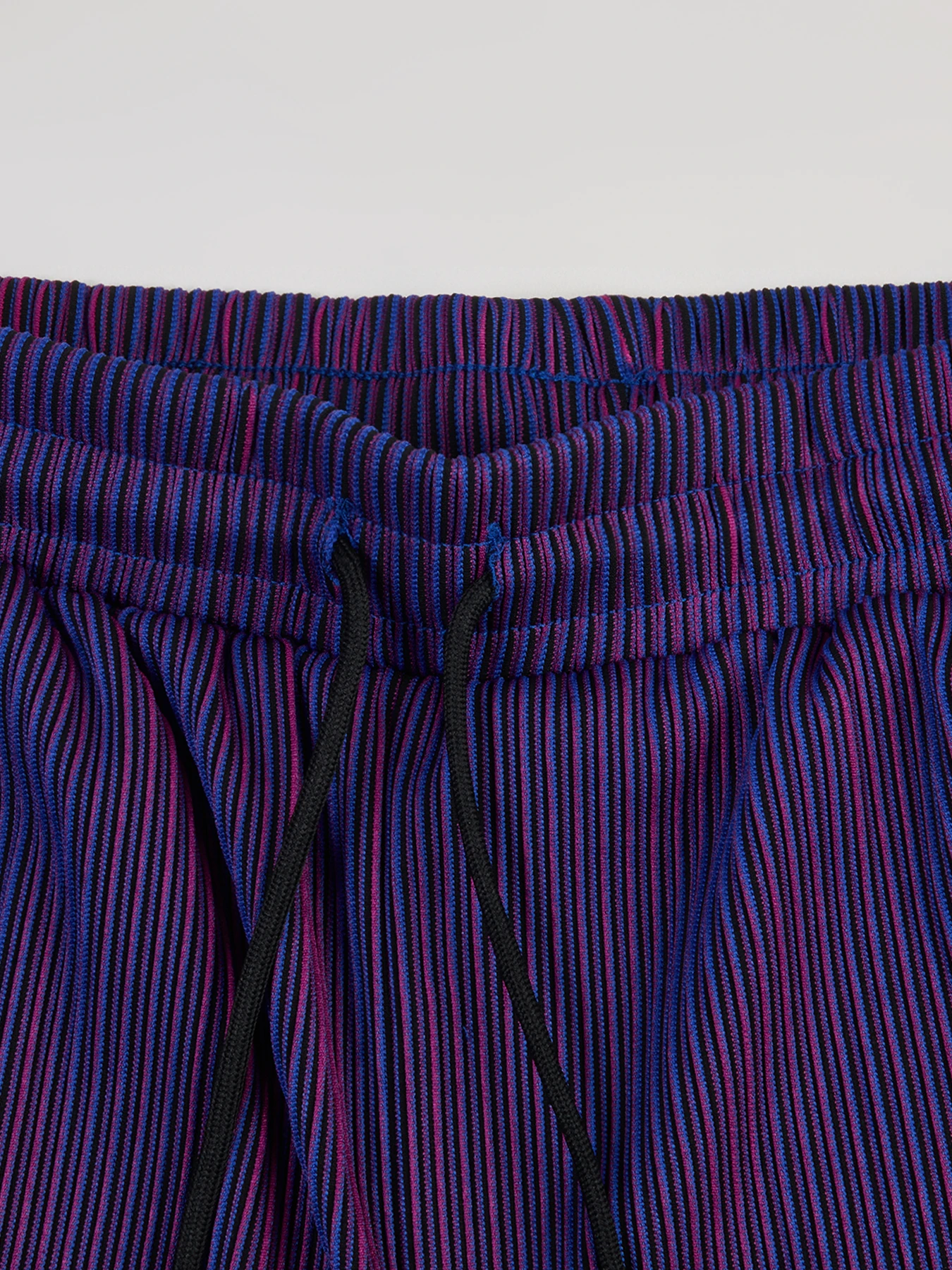2026 Hot Sale Men's Textured Gradient Pleated Pants Elastic Waist Baggy Trousers For Streetwear