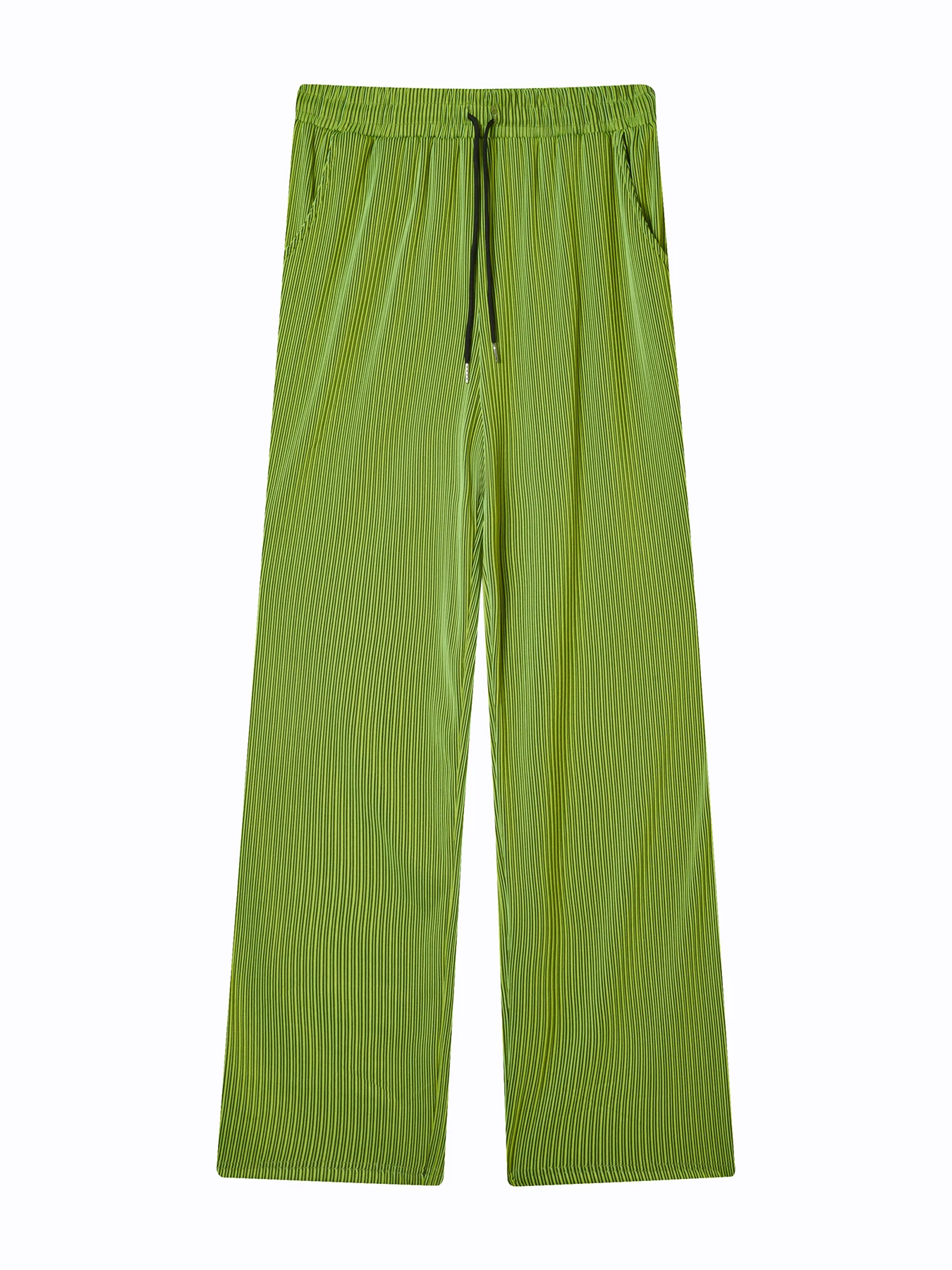 2026 Hot Sale Men's Textured Gradient Pleated Pants Elastic Waist Baggy Trousers For Streetwear