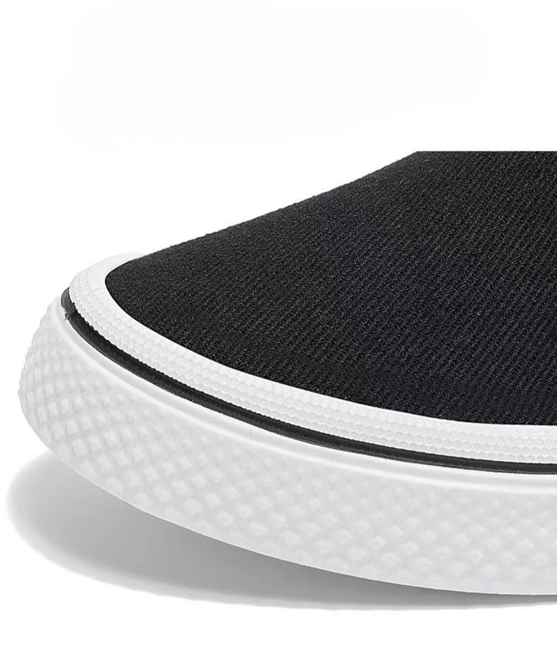 ​Men's Canvas Sneakers Casual Slip-On Vulcanized Lightweight Flat Shoes Affordable