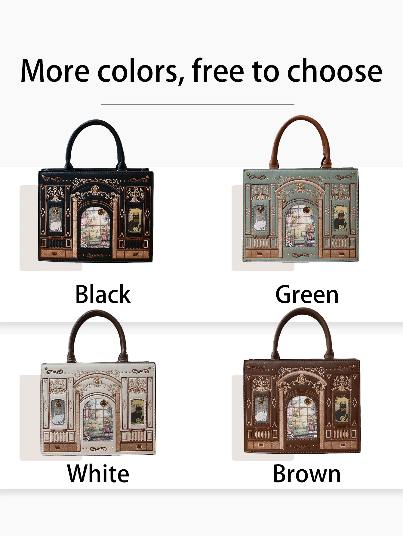 2026 Light Luxury Niche Design Fashion New Cat Bag Light Luxury Heavy Industry Craft Embroidery Thread Small Square B
