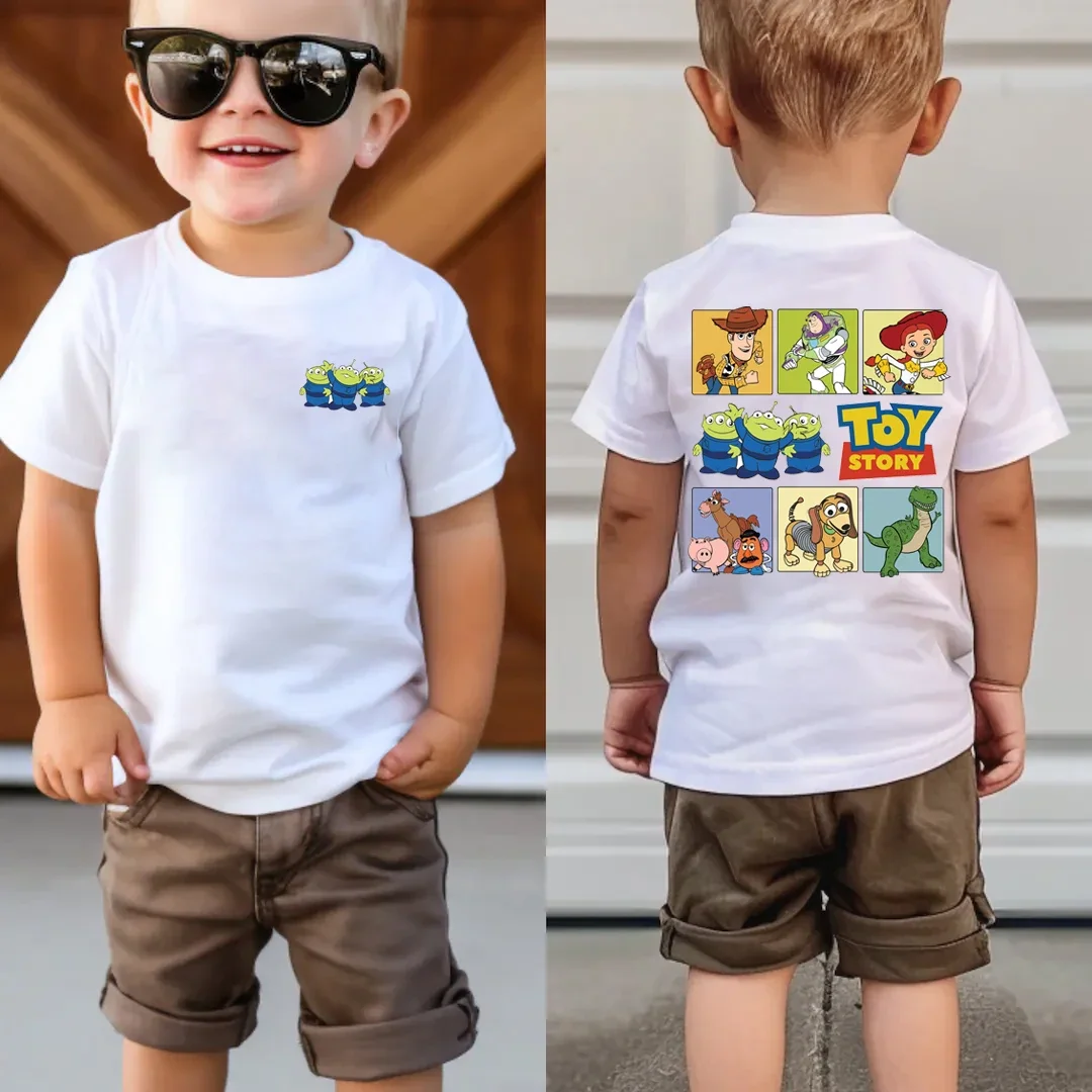 Buzz T-Shirt, "To Infinity and Beyond" Double-Sided Print, 2026 Summer Cotton Short Sleeve for Boys Girls Vacation