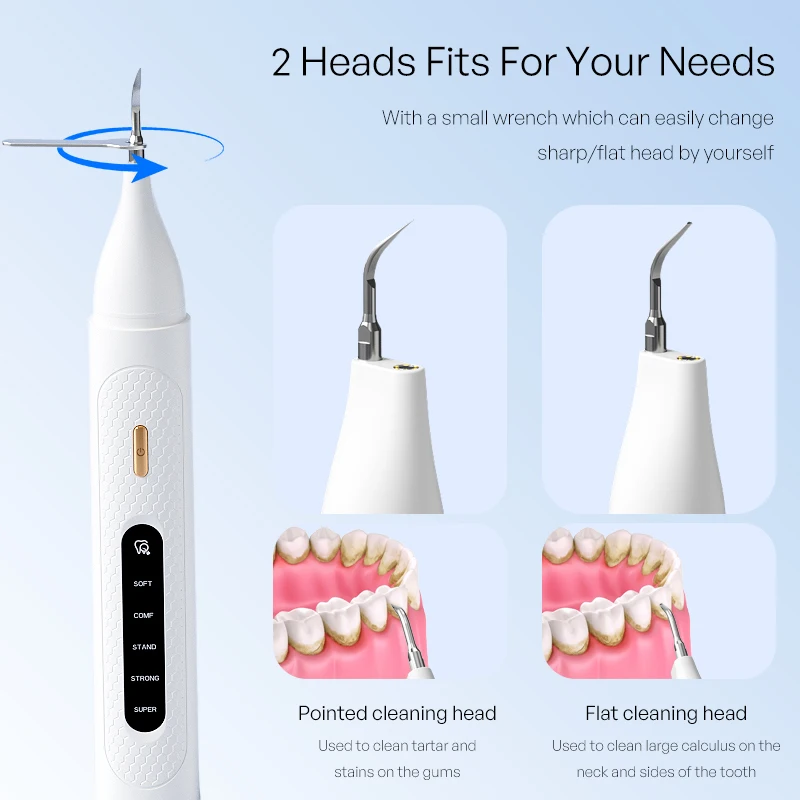 Visual Ultrasonic Dental Scaler with Camera 5 Modes WIFI Electric Teeth Cleaner 6LEDs Tartar Plaque Remover Teeth Cleaning Tool