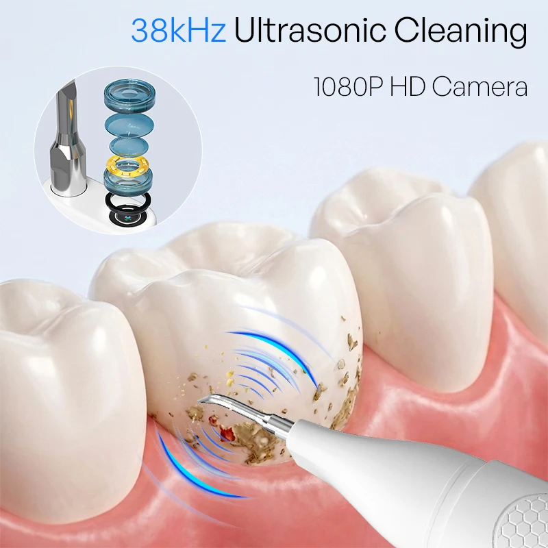 Visual Ultrasonic Dental Scaler with Camera 5 Modes WIFI Electric Teeth Cleaner 6LEDs Tartar Plaque Remover Teeth Cleaning Tool