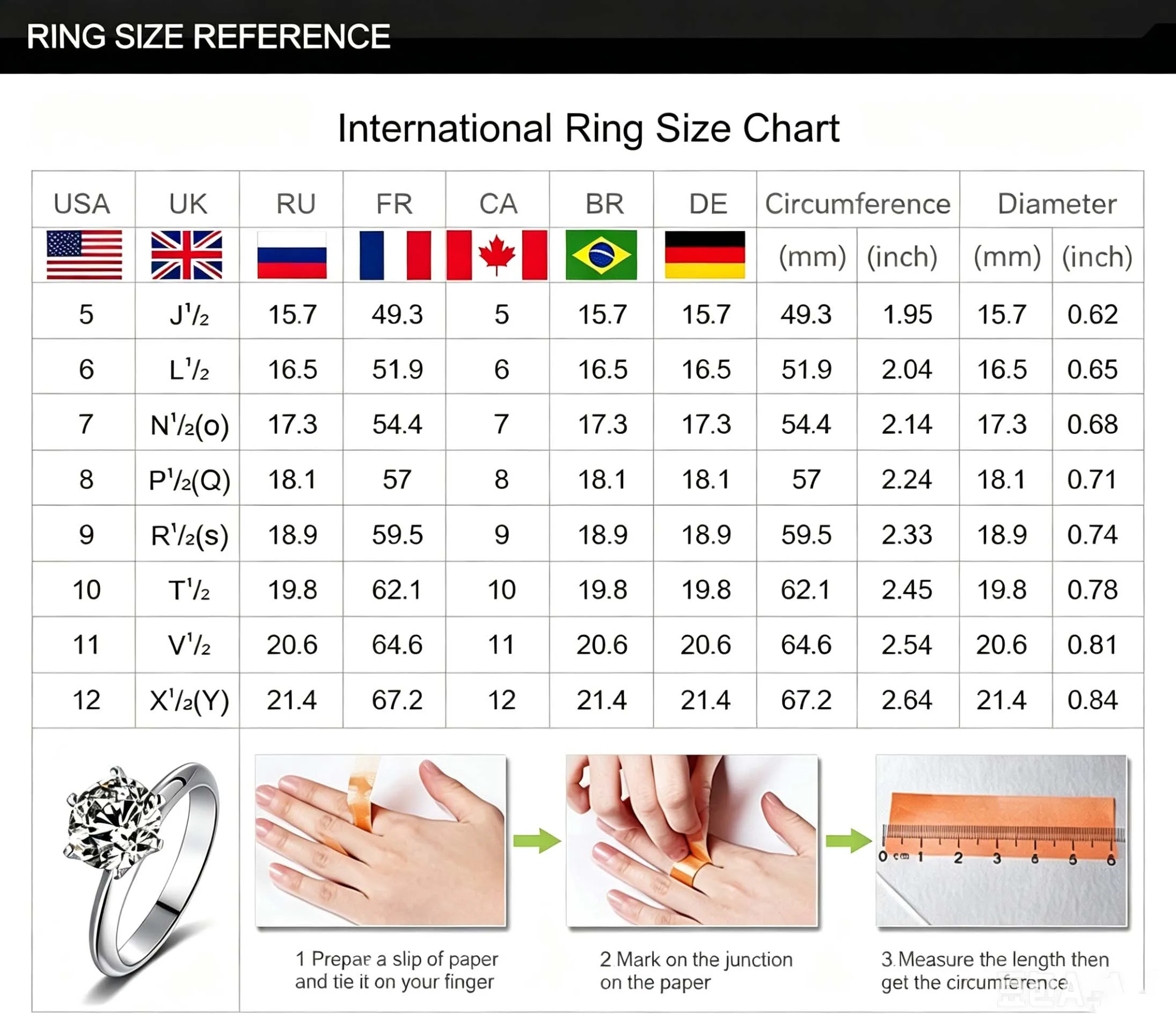 14K Gold Plated CZ Lab Diamond Promise Anniversary Ring 7mm Round Cut Cubic Zirconia Wedding Engagement Rings for Women