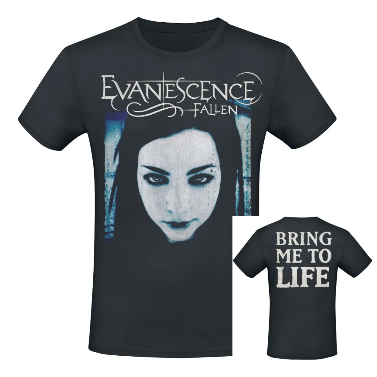 Blue Rose Evanescence T-Shirt Men Women Metal Rock Band Graphic Tee 100% Cotton Summer Streetwear Top
