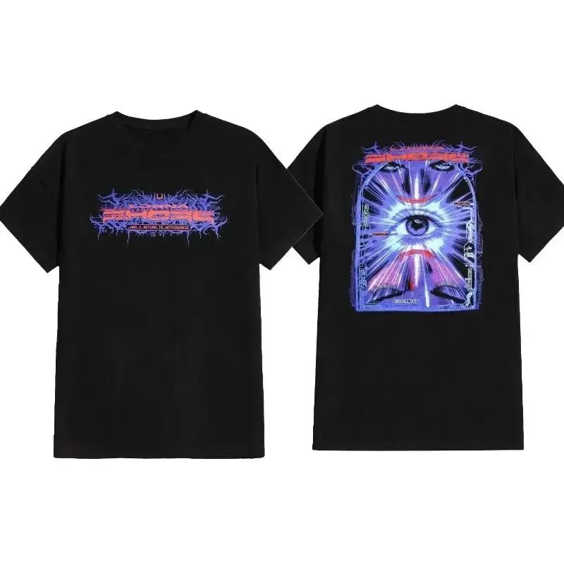 Lorna Shore Heavy Metal Band Printed T-Shirt, Punk Hip Hop Gothic Style, Unisex Retro Streetwear, Men's Casual Fashion Sleeve