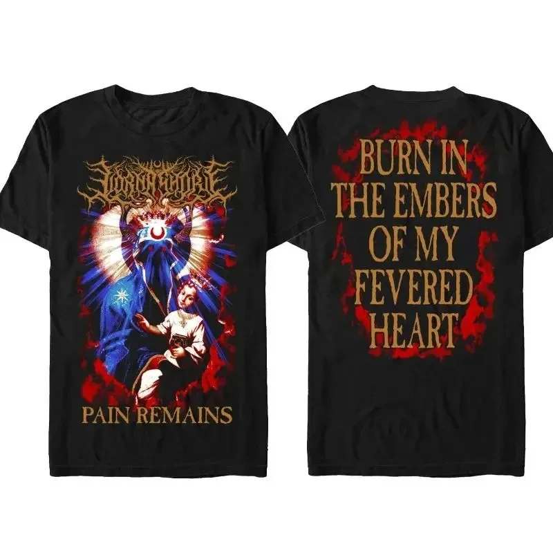 Lorna Shore Heavy Metal Band Printed T-Shirt, Punk Hip Hop Gothic Style, Unisex Retro Streetwear, Men's Casual Fashion Sleeve