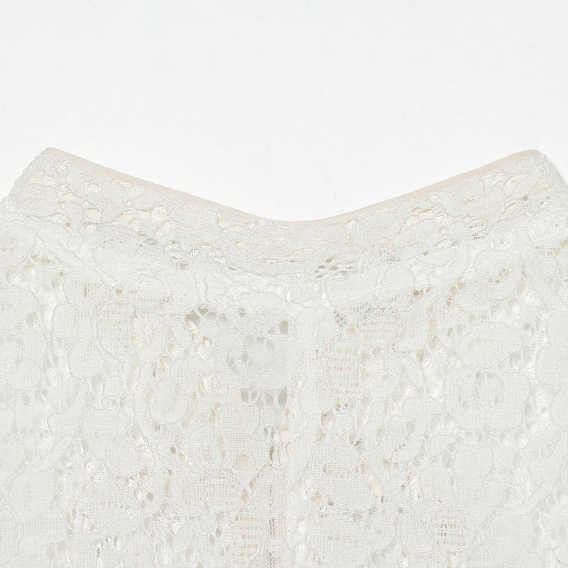 Women's Lace Tops Summer White Sheer Sleeveless Stand Collar Vest For Women See Through Slim Fit Tanks 2026 Elegant Women's Tops