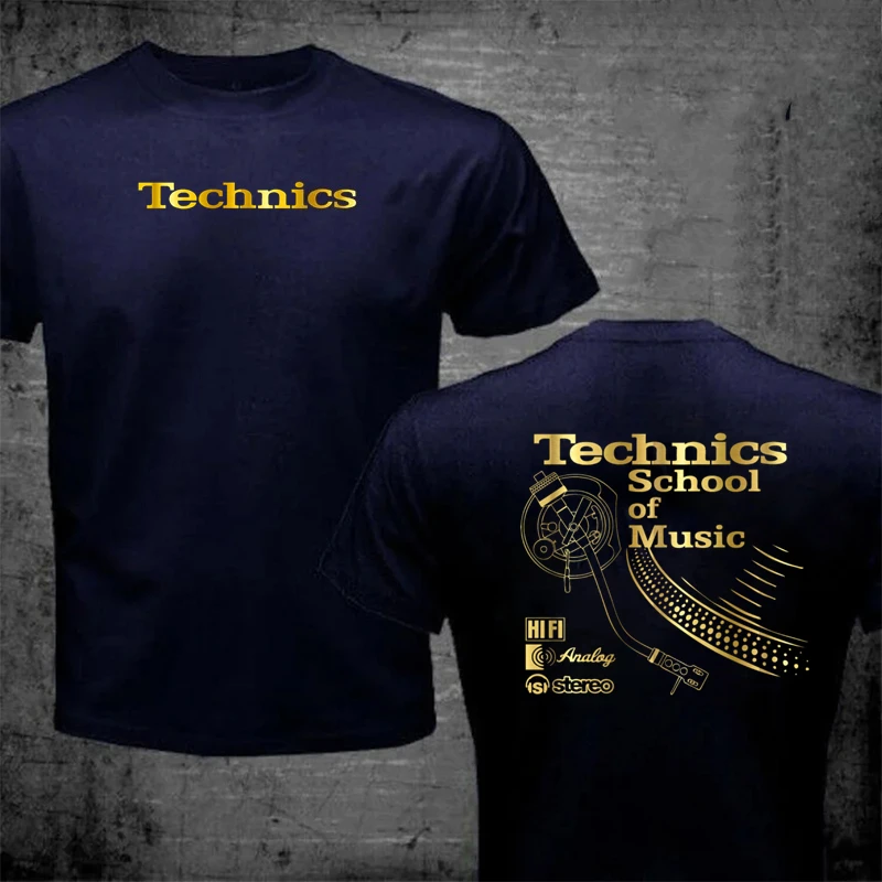 Vintage Deejay Shirt Long Play Tshirt Technics School of Music T Shirt Men Retro DJ Music T-shirt Hot Sale Fashion Top Tee Shirt