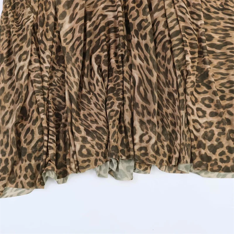 Women's Dress 2026 Summer New Leopard Print Spaghetti Strap A-Line Midi Dress Sexy Fashion Wild Individual Style