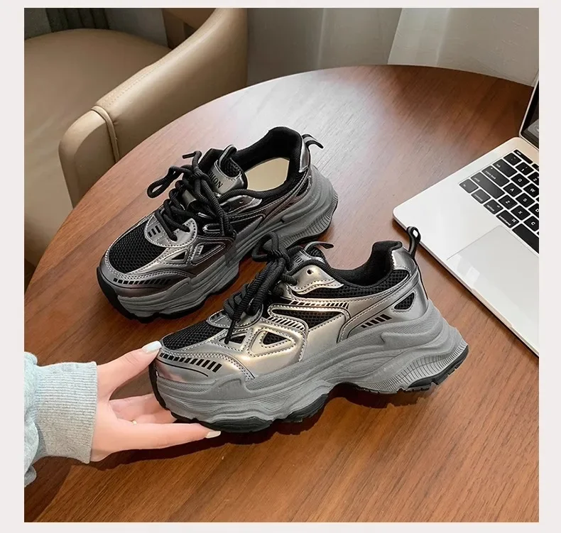 2026 Platform Sneakers for Women Casual Non Slip Thick Sole Sports Shoes Woman Comfortable Casual Sports Shoes Zapatos Mujer