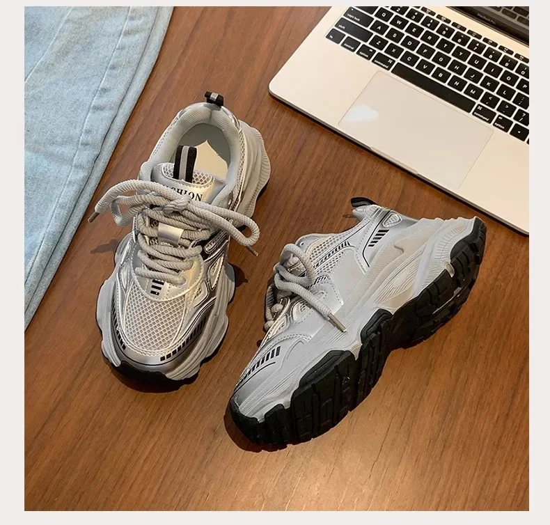 2026 Platform Sneakers for Women Casual Non Slip Thick Sole Sports Shoes Woman Comfortable Casual Sports Shoes Zapatos Mujer