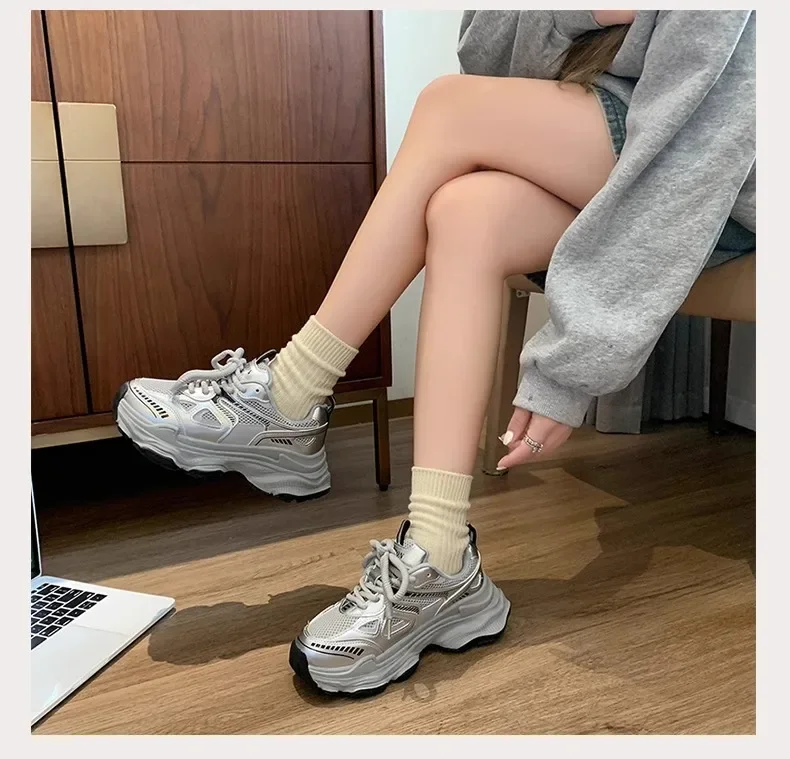 2026 Platform Sneakers for Women Casual Non Slip Thick Sole Sports Shoes Woman Comfortable Casual Sports Shoes Zapatos Mujer