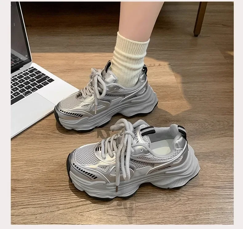 2026 Platform Sneakers for Women Casual Non Slip Thick Sole Sports Shoes Woman Comfortable Casual Sports Shoes Zapatos Mujer