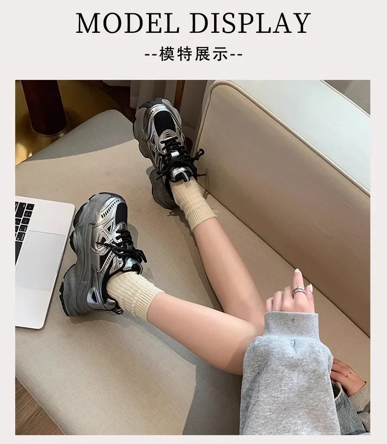 2026 Platform Sneakers for Women Casual Non Slip Thick Sole Sports Shoes Woman Comfortable Casual Sports Shoes Zapatos Mujer