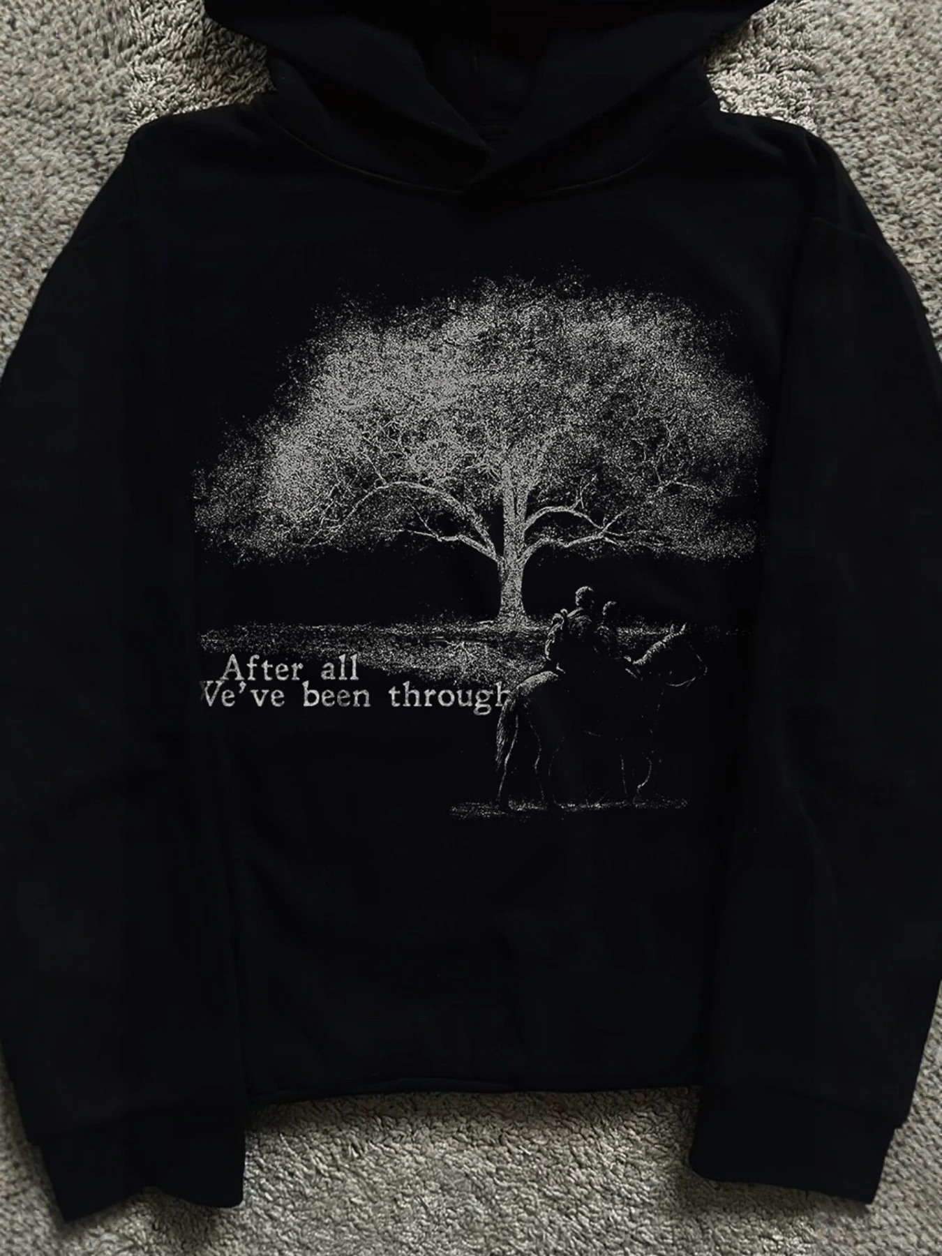 Summer New Printed Pocket Less Sweatshirt Long Sleeved Pullover Hoodie Retro Jacket Street Wear Y2K