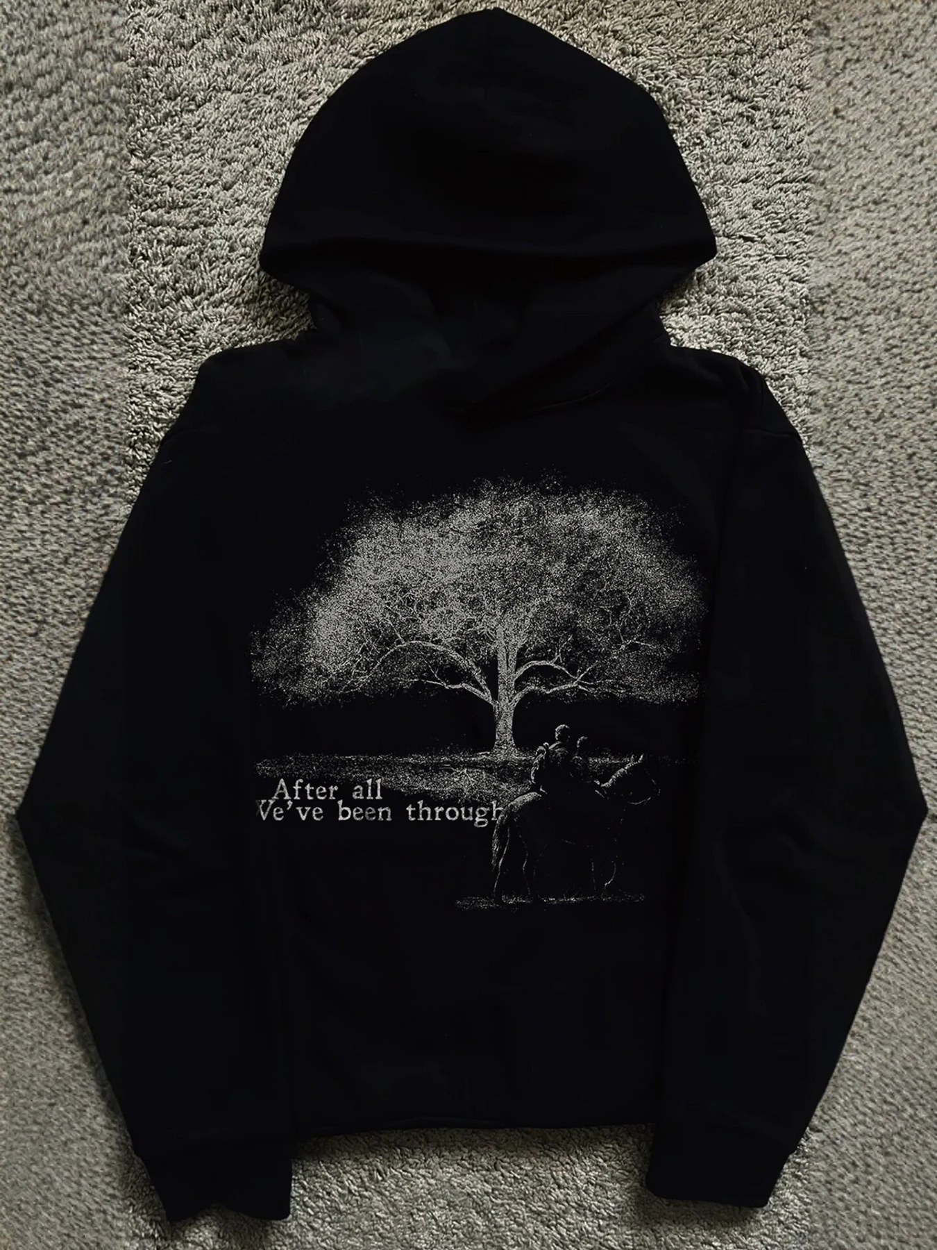 Summer New Printed Pocket Less Sweatshirt Long Sleeved Pullover Hoodie Retro Jacket Street Wear Y2K