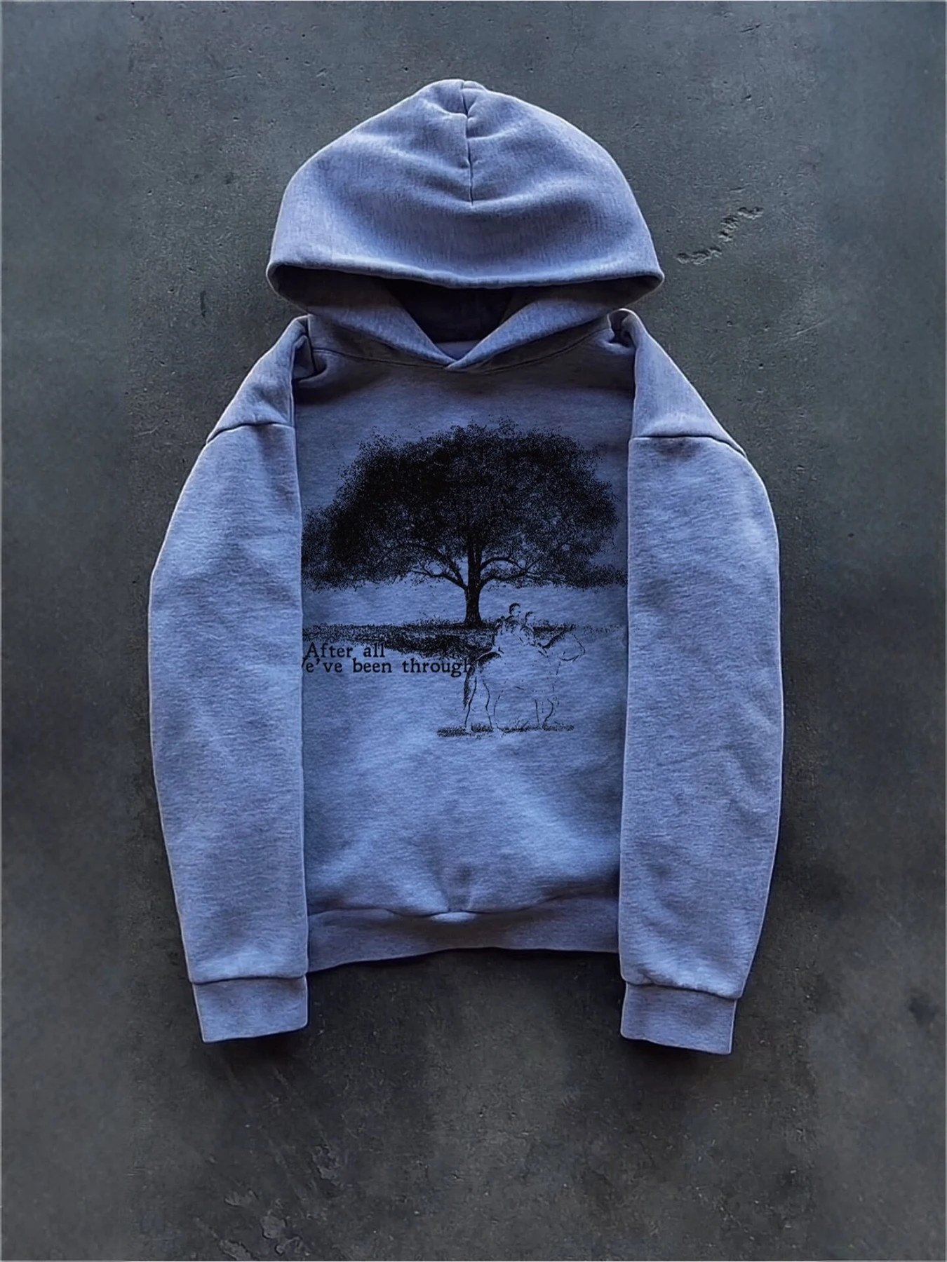 Summer New Printed Pocket Less Sweatshirt Long Sleeved Pullover Hoodie Retro Jacket Street Wear Y2K