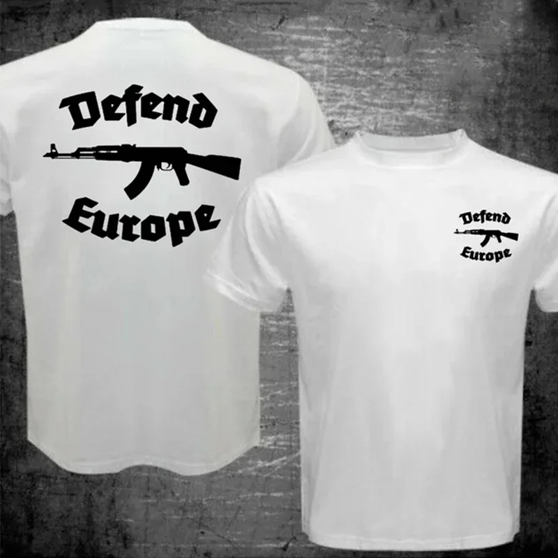 Summer 2026 New Defend Europe Men's T-shirt Fashion Hot Sell High Quality Men's and Women's Same Style Round Neck Print T-shirt