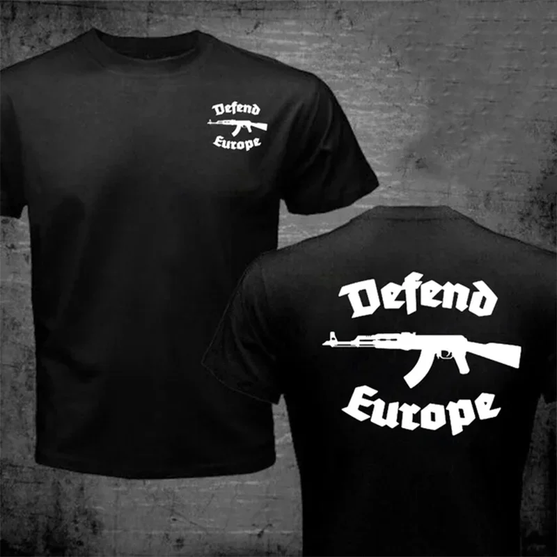 Summer 2026 New Defend Europe Men's T-shirt Fashion Hot Sell High Quality Men's and Women's Same Style Round Neck Print T-shirt