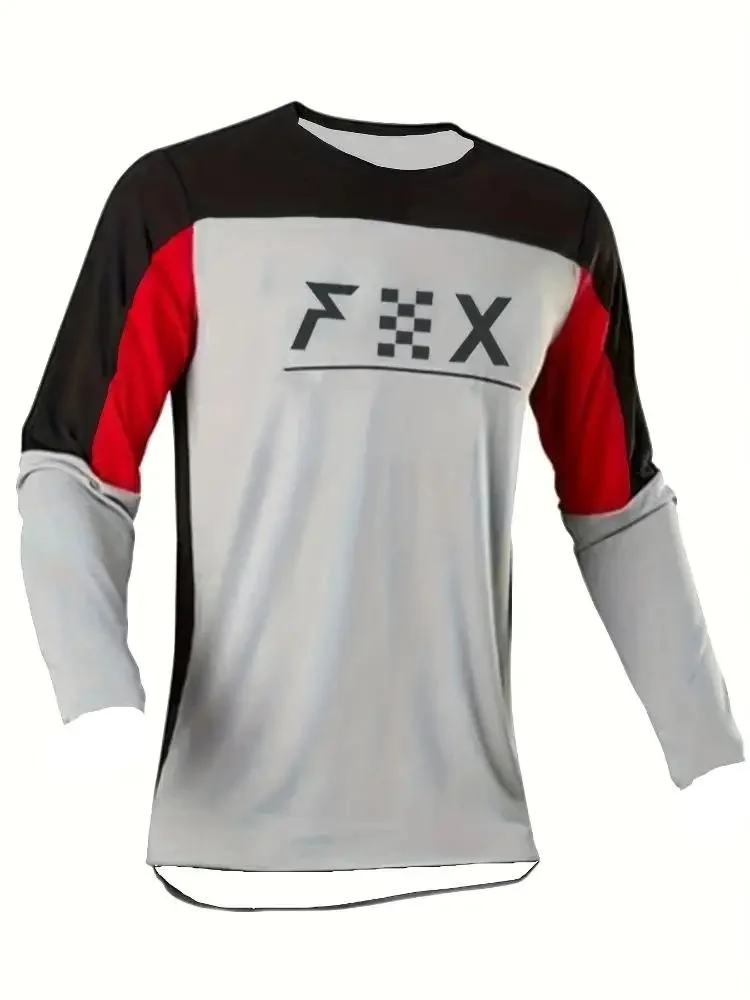 Men's Long Sleeved Mountain Bike, Motorcycle, Off-road Bike, Sports Shirt, Mountain Bike, Camping, Adult and Child, Same Style