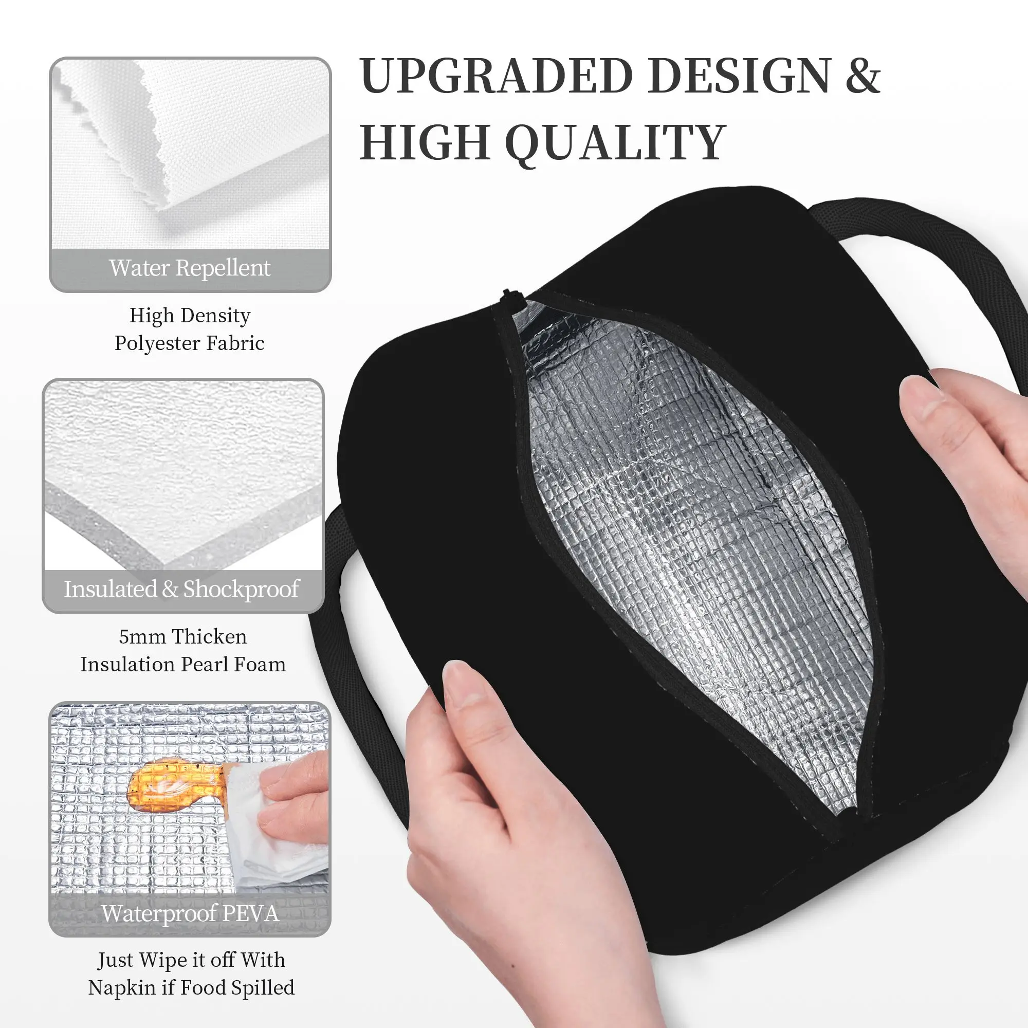 Ghostbuster Insulated Lunch Bag Cooler Bag Reusable,Meal Container High Capacity Tote Lunch Box Food Storage Bags