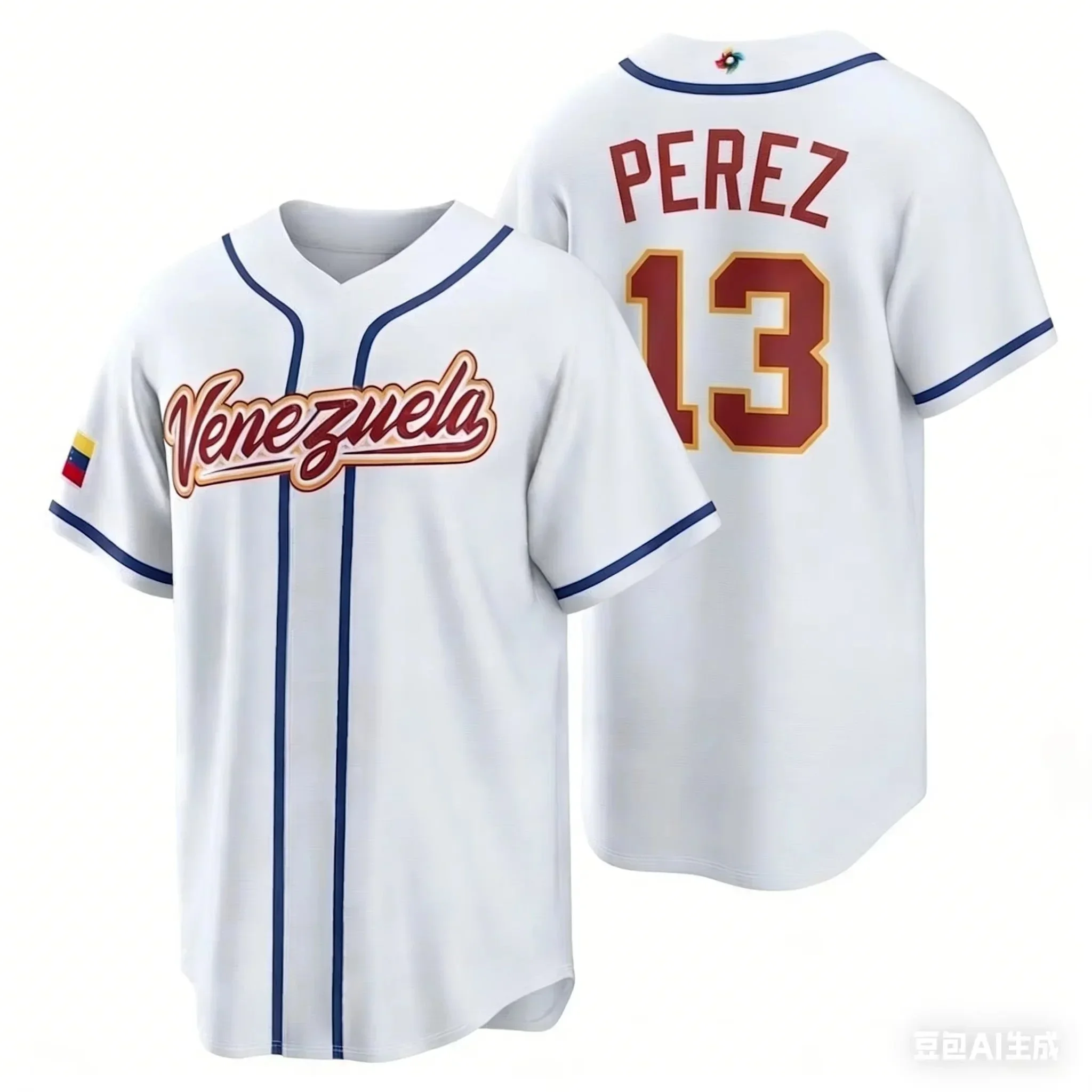 2026 3d Printing Venezuela WBC Home Baseball Jersey Ronald Acuna Jr #21 Jose Altuve #27 Men Kids Sports Baseball Shirts Custom