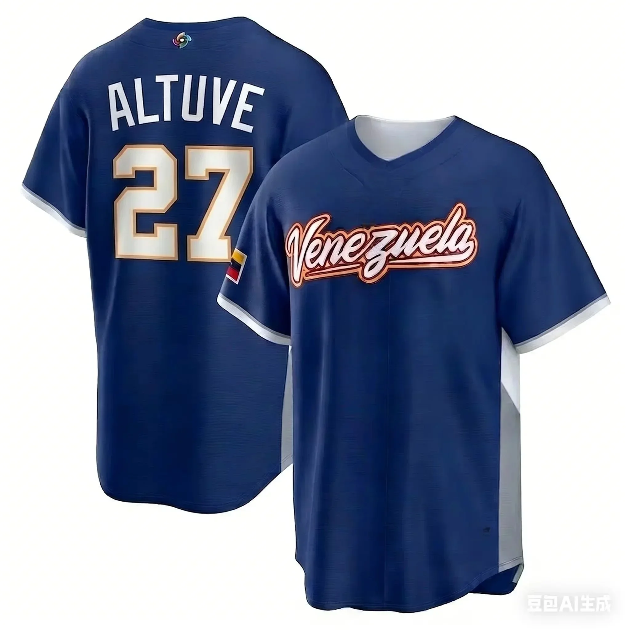 2026 3d Printing Venezuela WBC Home Baseball Jersey Ronald Acuna Jr #21 Jose Altuve #27 Men Kids Sports Baseball Shirts Custom