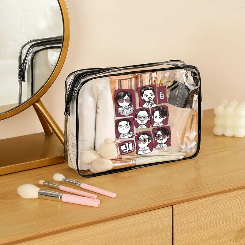 Pvc Transparent Travel Storage Bag with Zipper Arirang World Tour 2026 Cosmetics Toiletries and Kpop Fan Gift Makeup Boxes