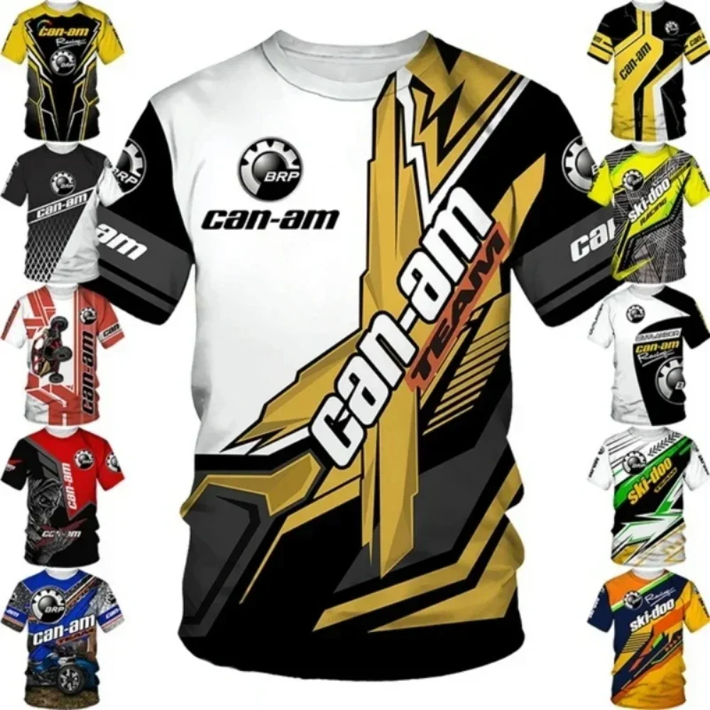 Can-Am Team BRP Racing T-Shirt 3D printed quick-drying and breathable sports clothing for summer, outdoor streetwear