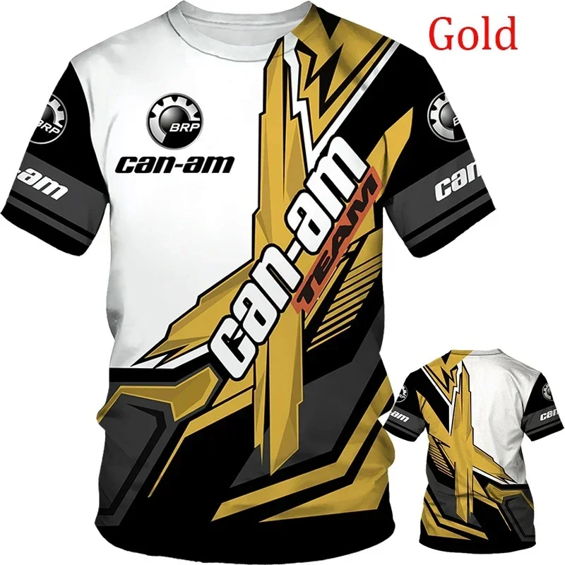 Can-Am Team BRP Racing T-Shirt 3D printed quick-drying and breathable sports clothing for summer, outdoor streetwear