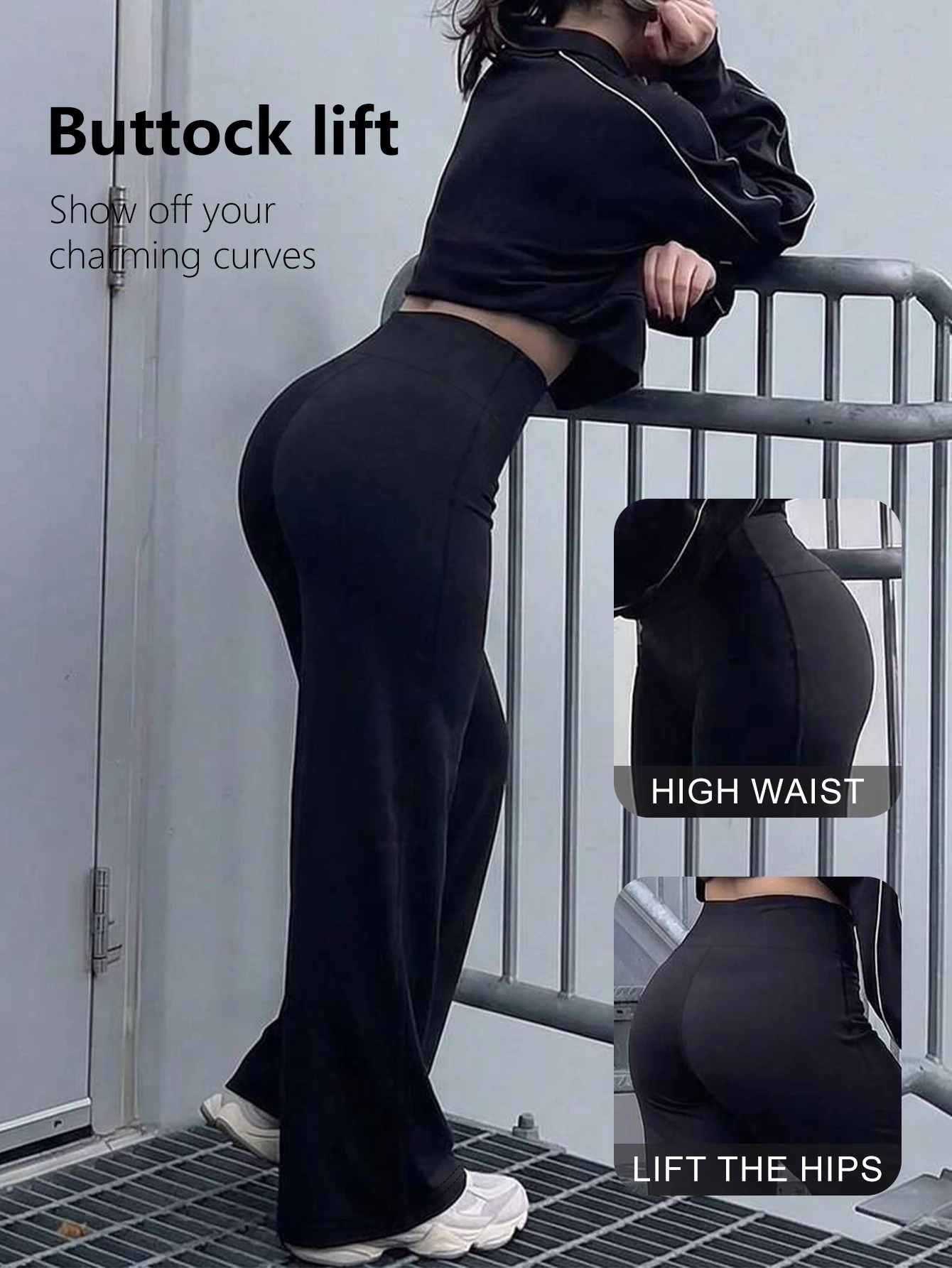 Ladies Casual Straight Leg Wide Leg Trousers Skin Friendly Polyester Pants Suitable Commute Travel Fitness Running Outer Wear