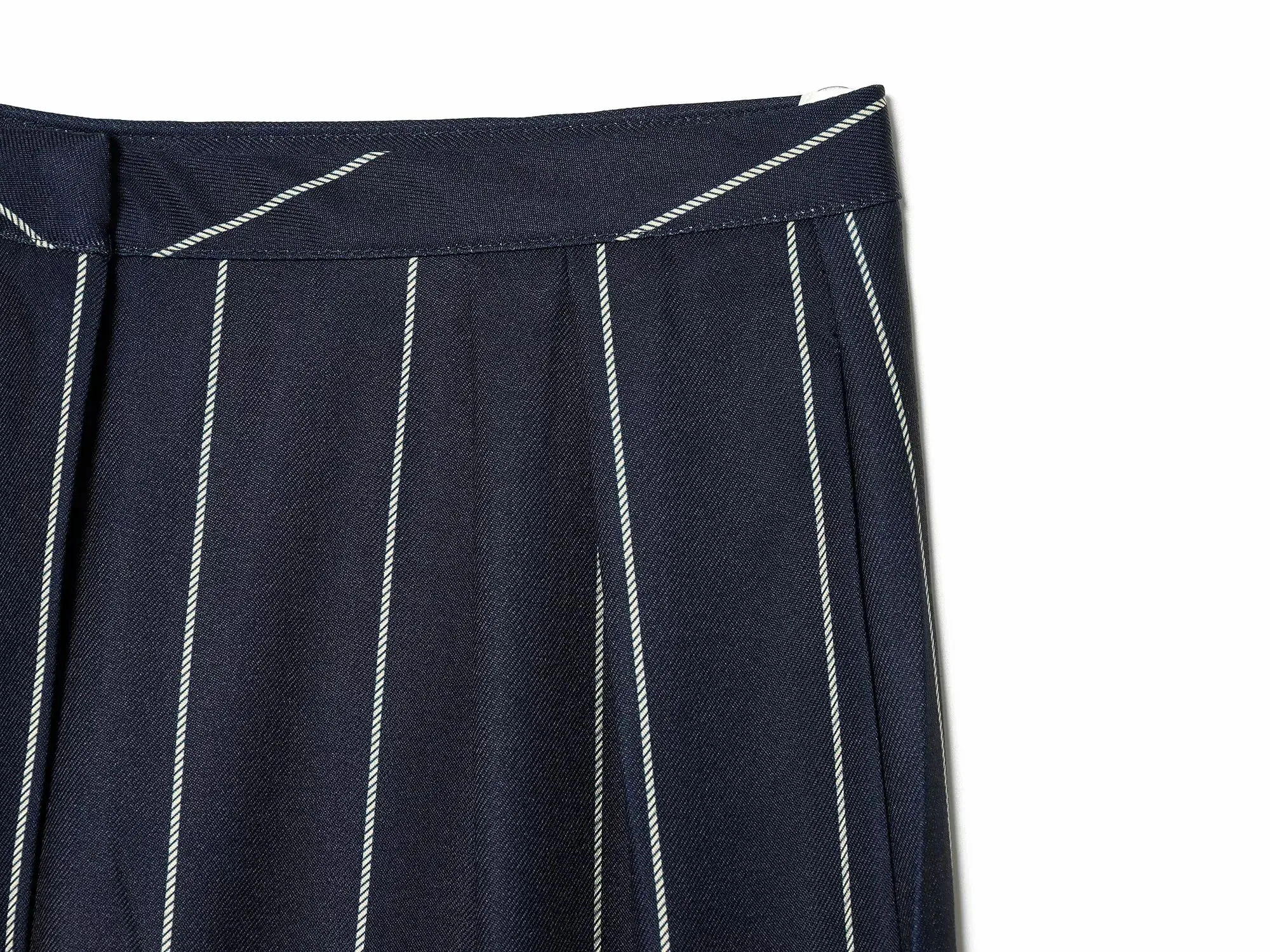 Women Blue Stripe Cropped Blazer Pant Sets Women Stand Neck Short Sleeve Jacket Straight Pants Summer Fashion Lady Suit