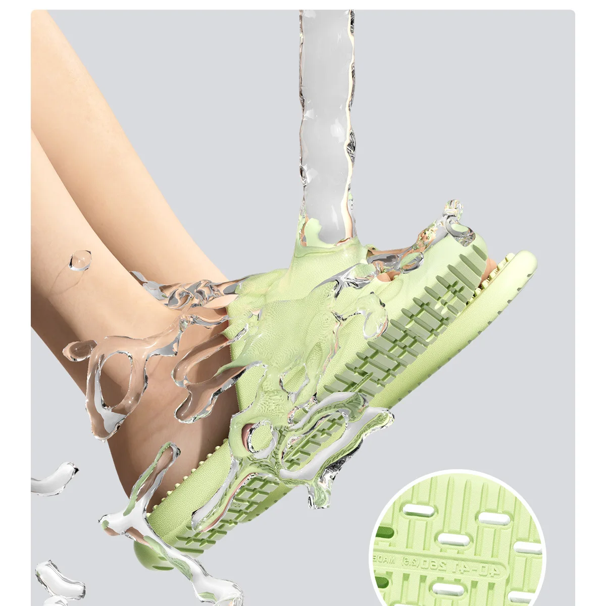 EVA Bathroom Leak Slippers for Women, Summer New Indoor Home Shower, Anti Slip, Fast Drying, Smelly Feet Cool Slippers for Women
