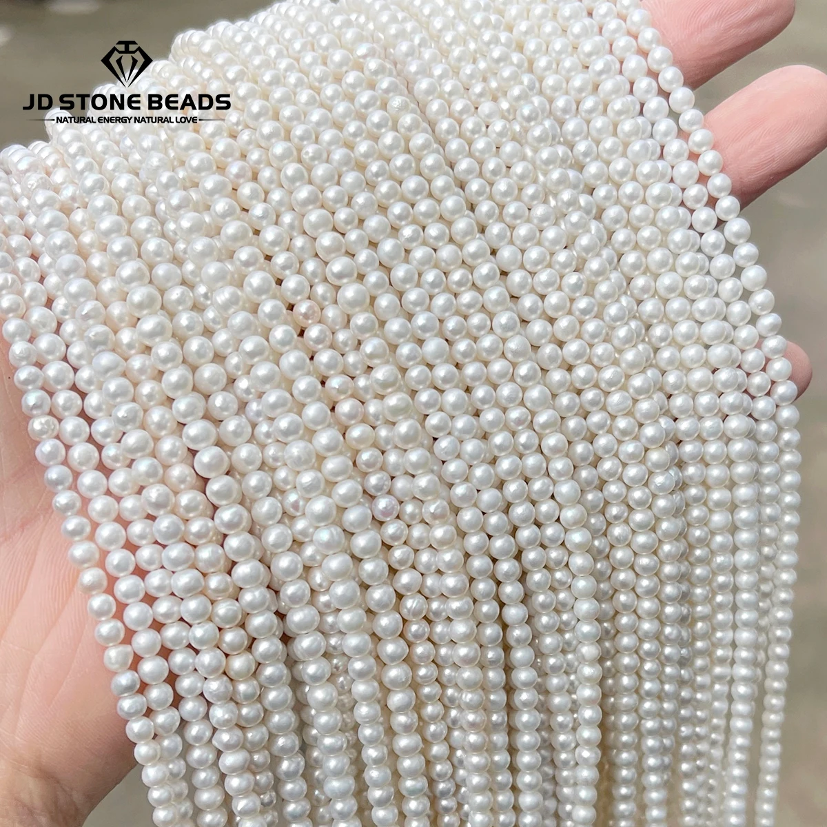 Natural White Freshwater Pearl Loose Beads, High Luster Pearls for DIY Bracelet Necklace Earring Jewelry Making